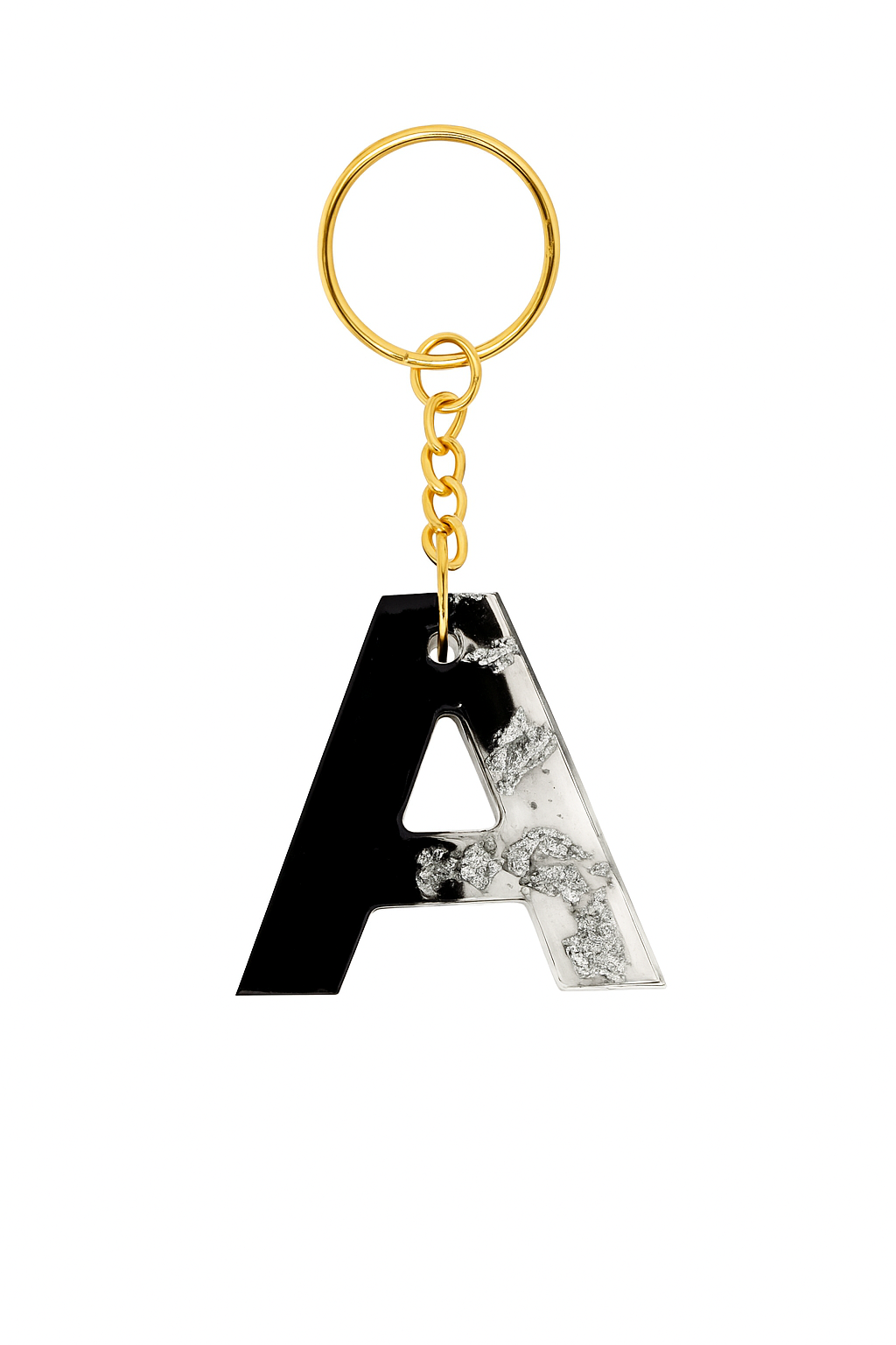 Handmade Resin Keychain Alphabet A 