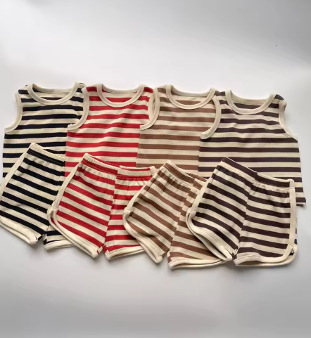Kids Striped Tank and Shorts Set