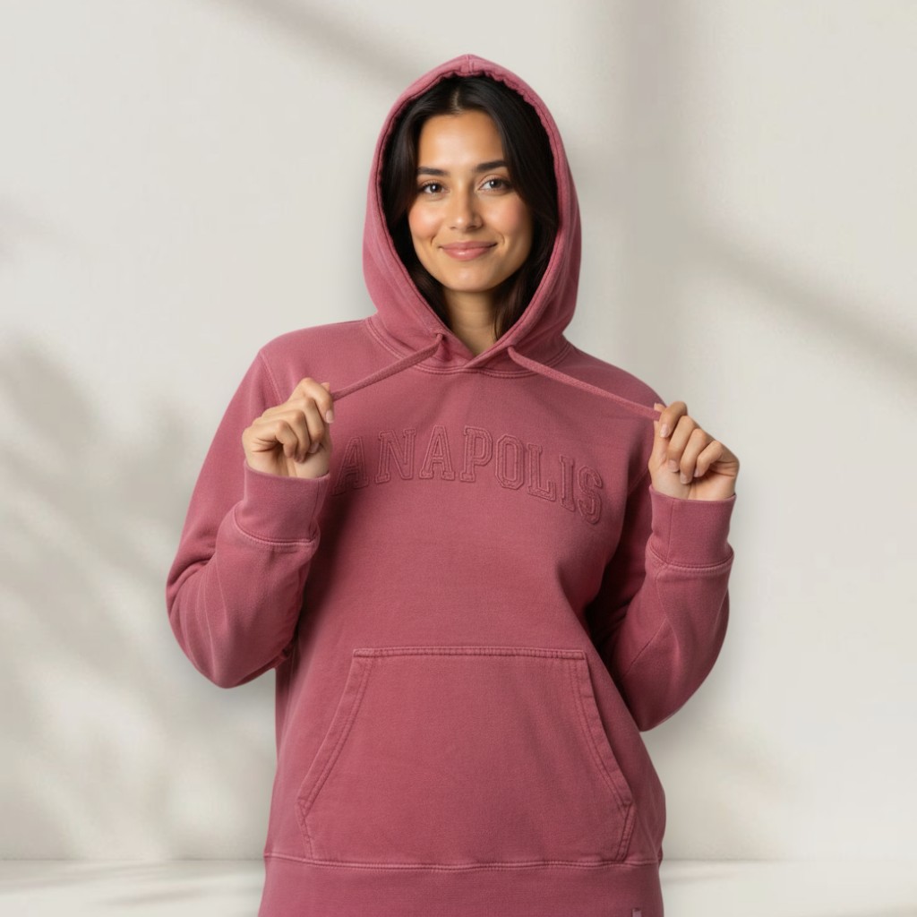 Embroidered Fleece Long Sleeve Hoodie - Unisex