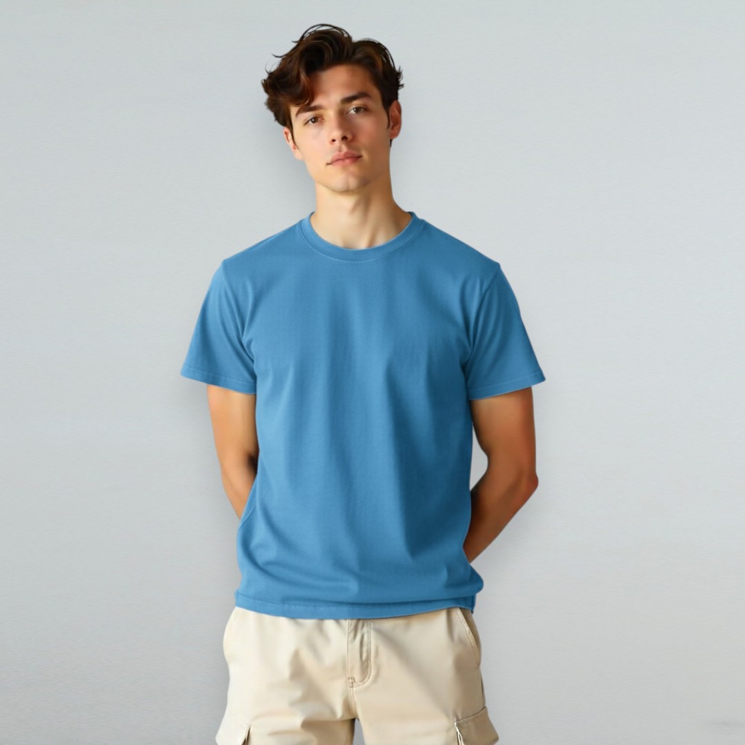 Essential Garment-Dyed Cotton T-Shirt - Export Quality