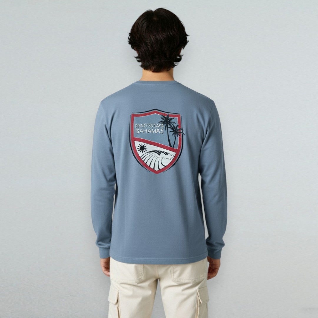 Garment-Dyed Premium Jersey Long Sleeve Graphic T-shirt