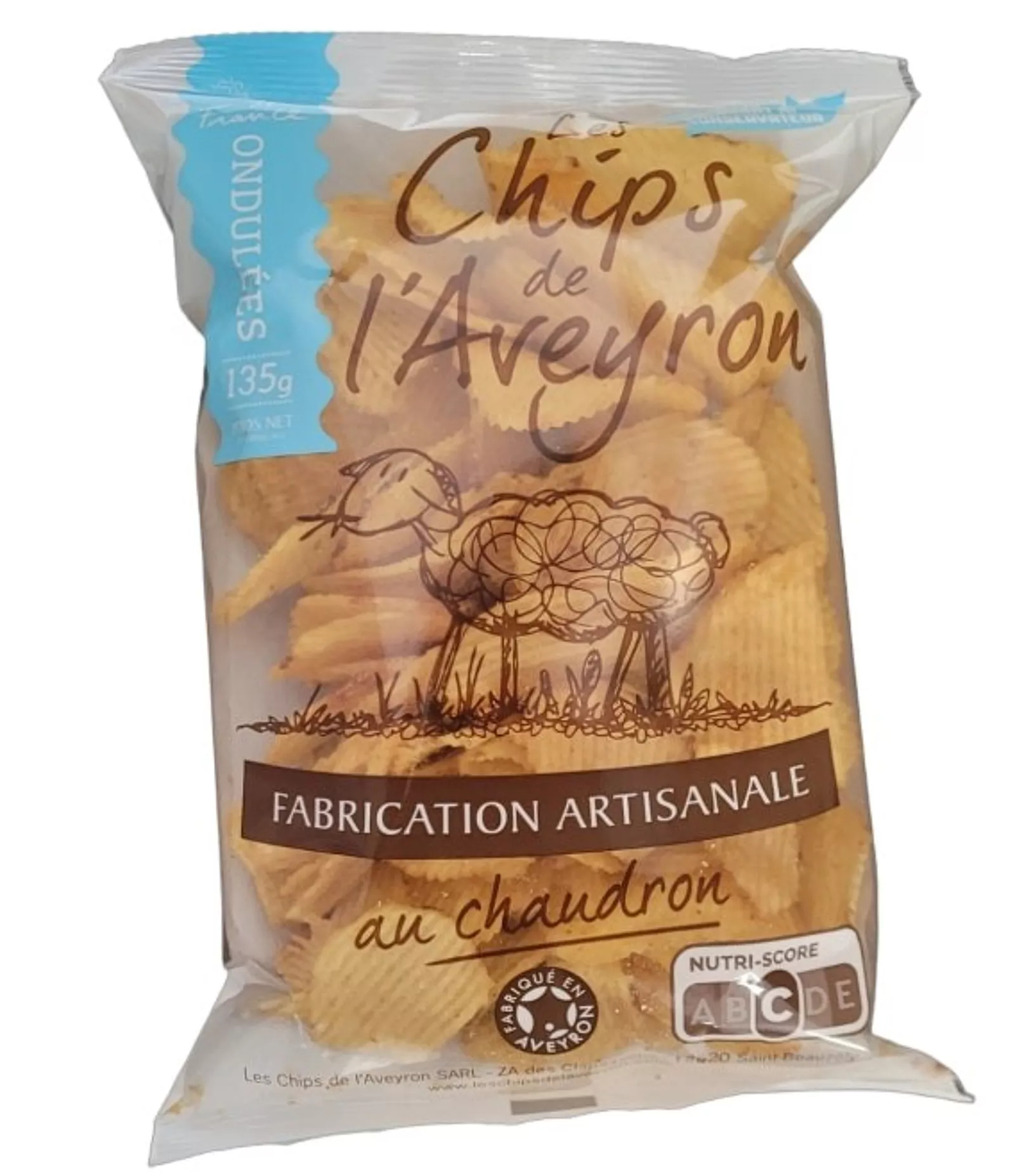 Chips nature ondulées 135g