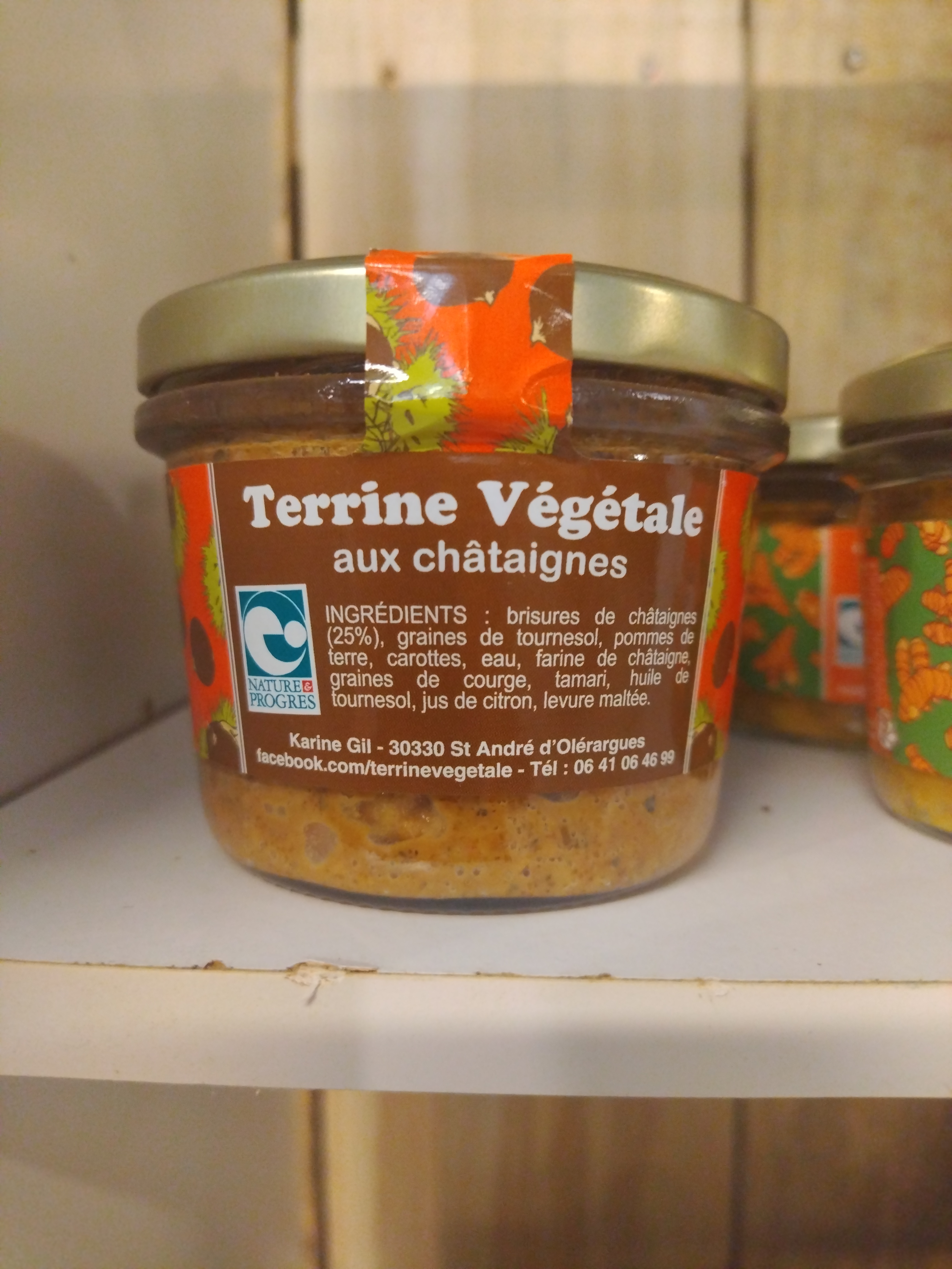 Terrines végétale aux châtaignes 180g