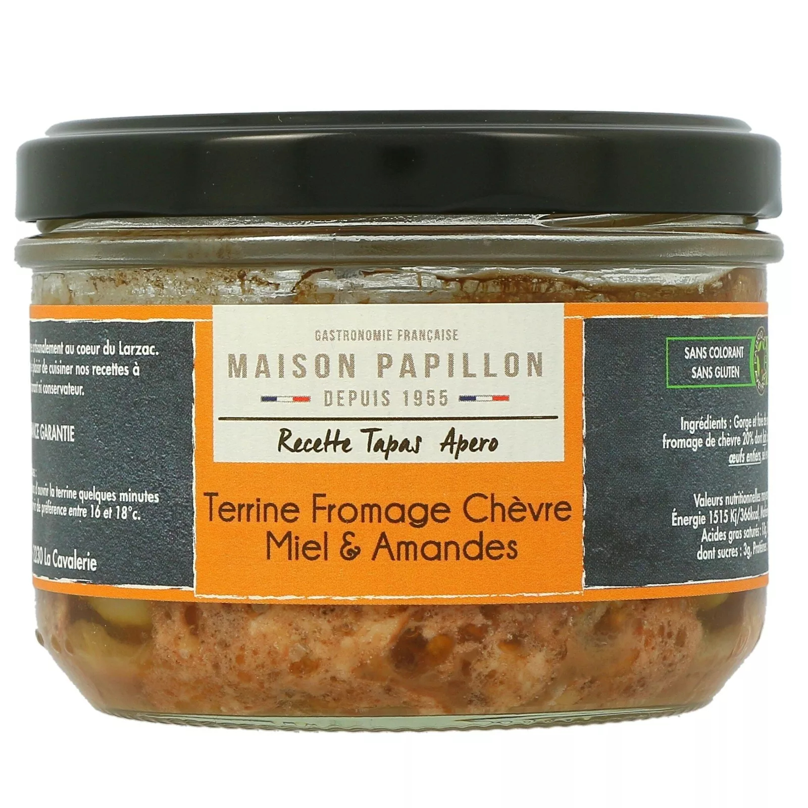 Terrine de chèvre, miel et amandes 160g