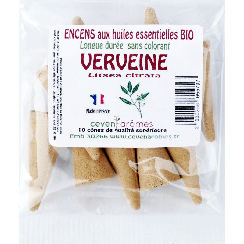 Sachet cônes encens verveine x10