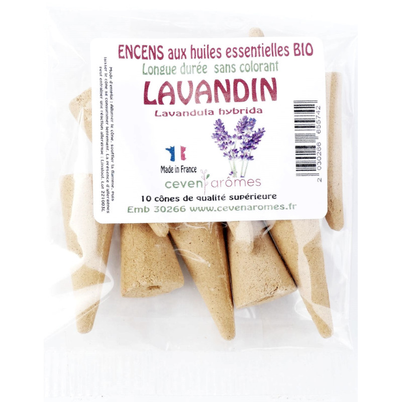 Sachet cônes encens Lavandin x10