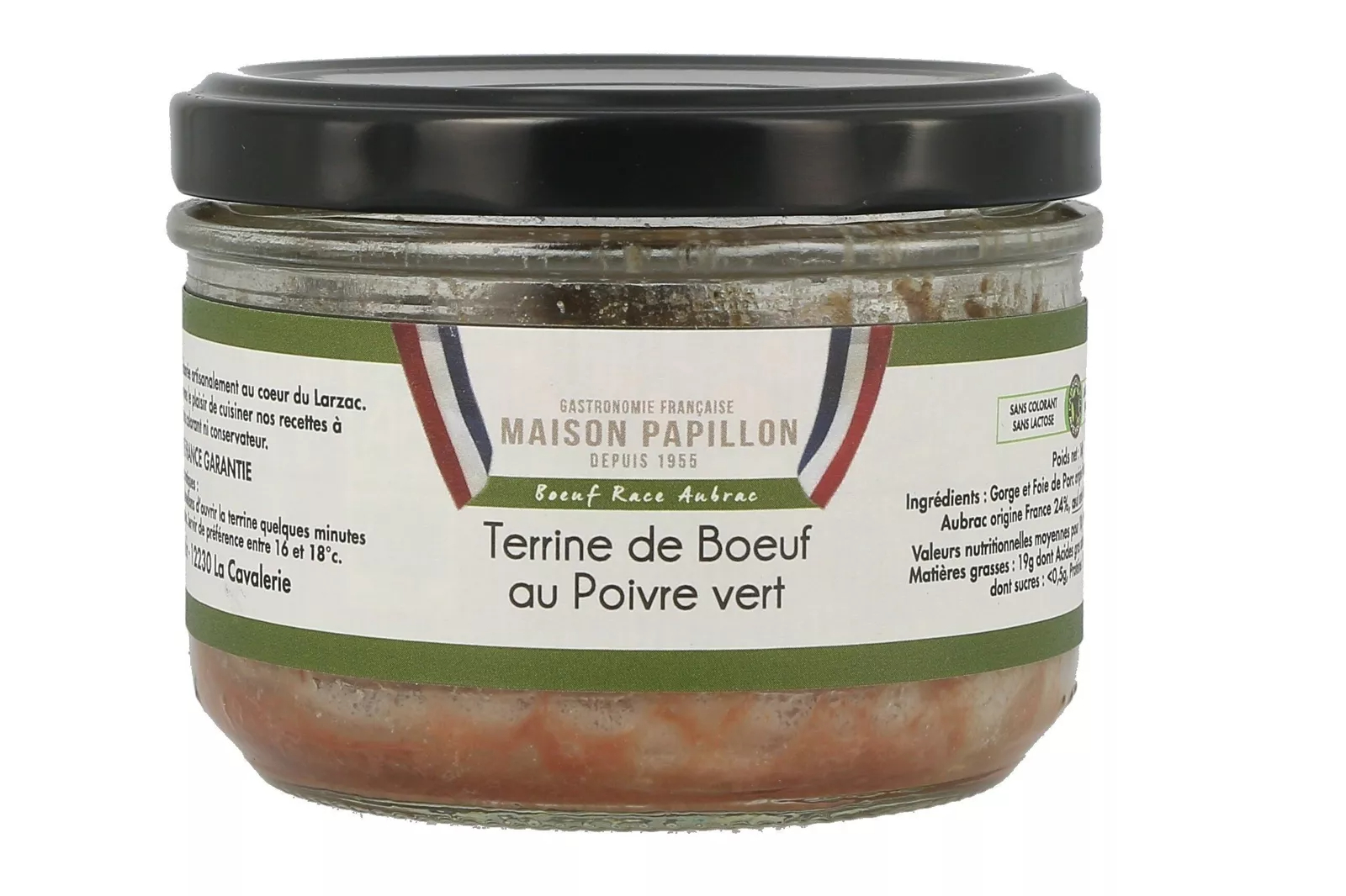 Terrine au bœuf et poivre vert 160g