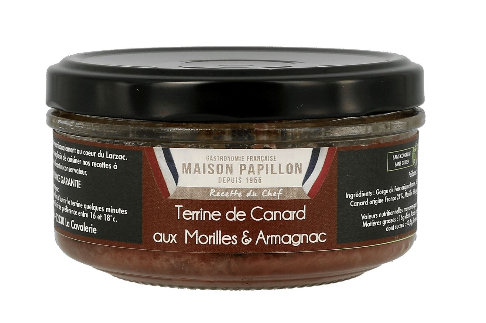 Terrine canard morilles 130g