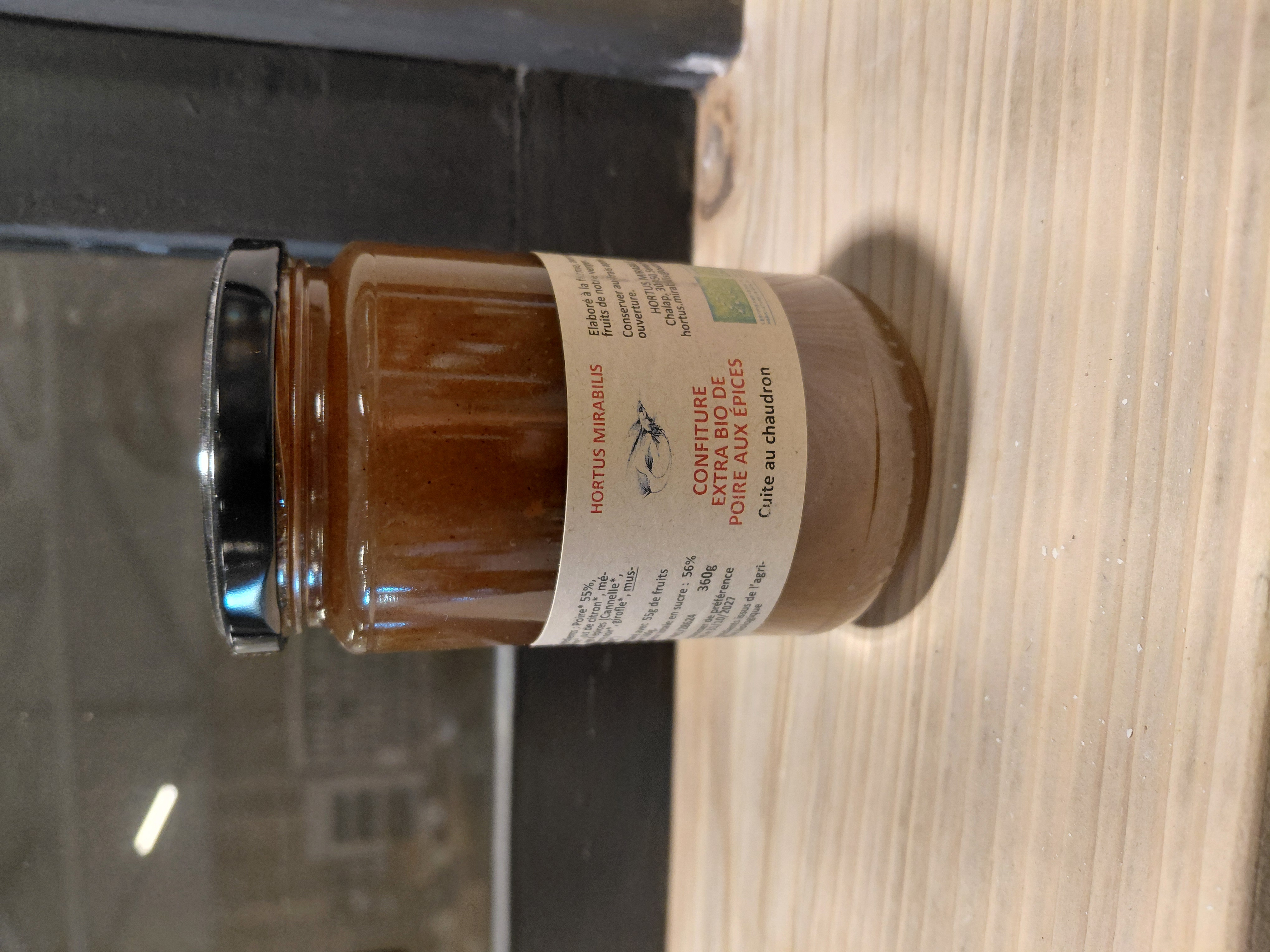 Confiture Poire epices 360g Bio