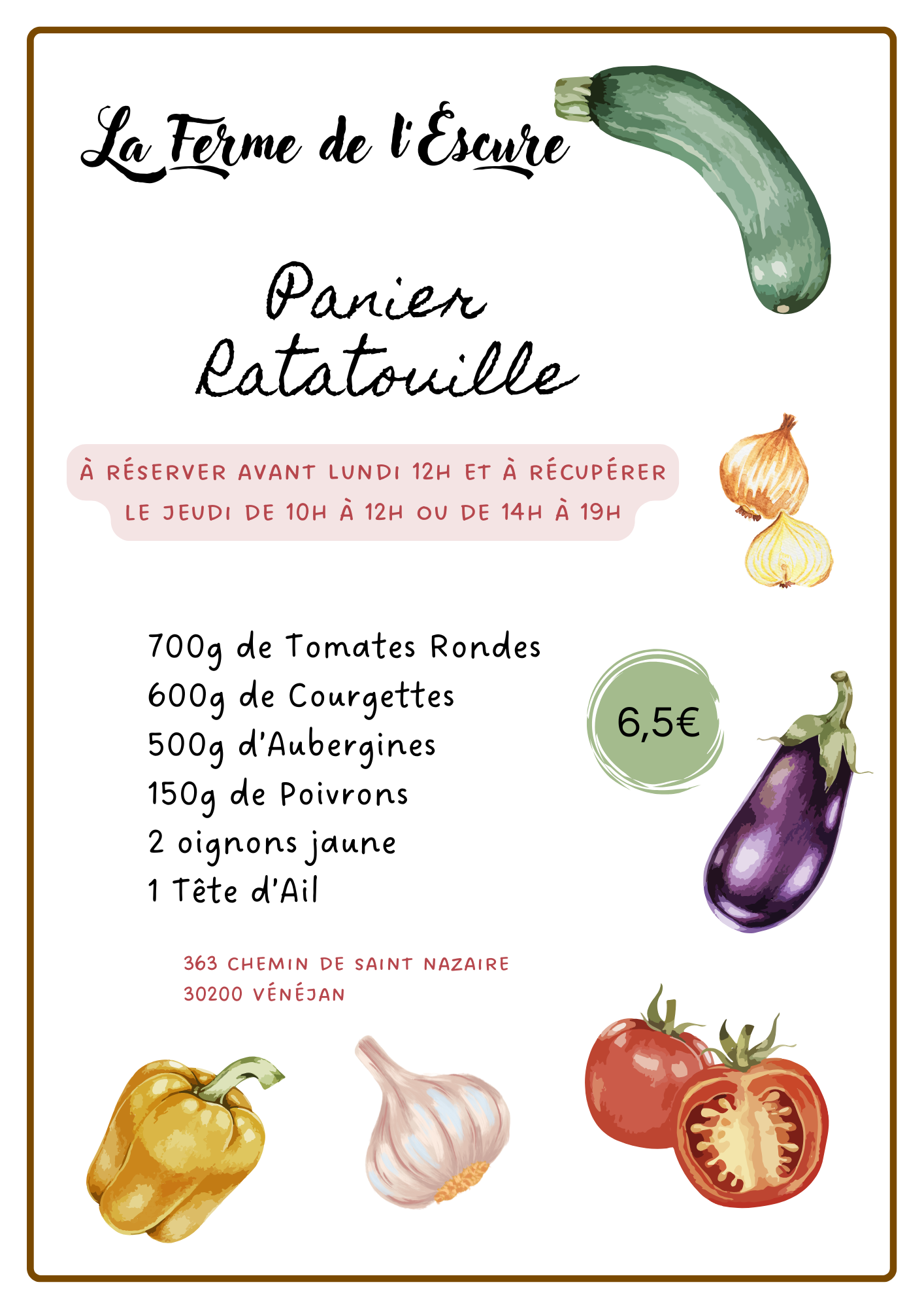 Panier Ratatouille