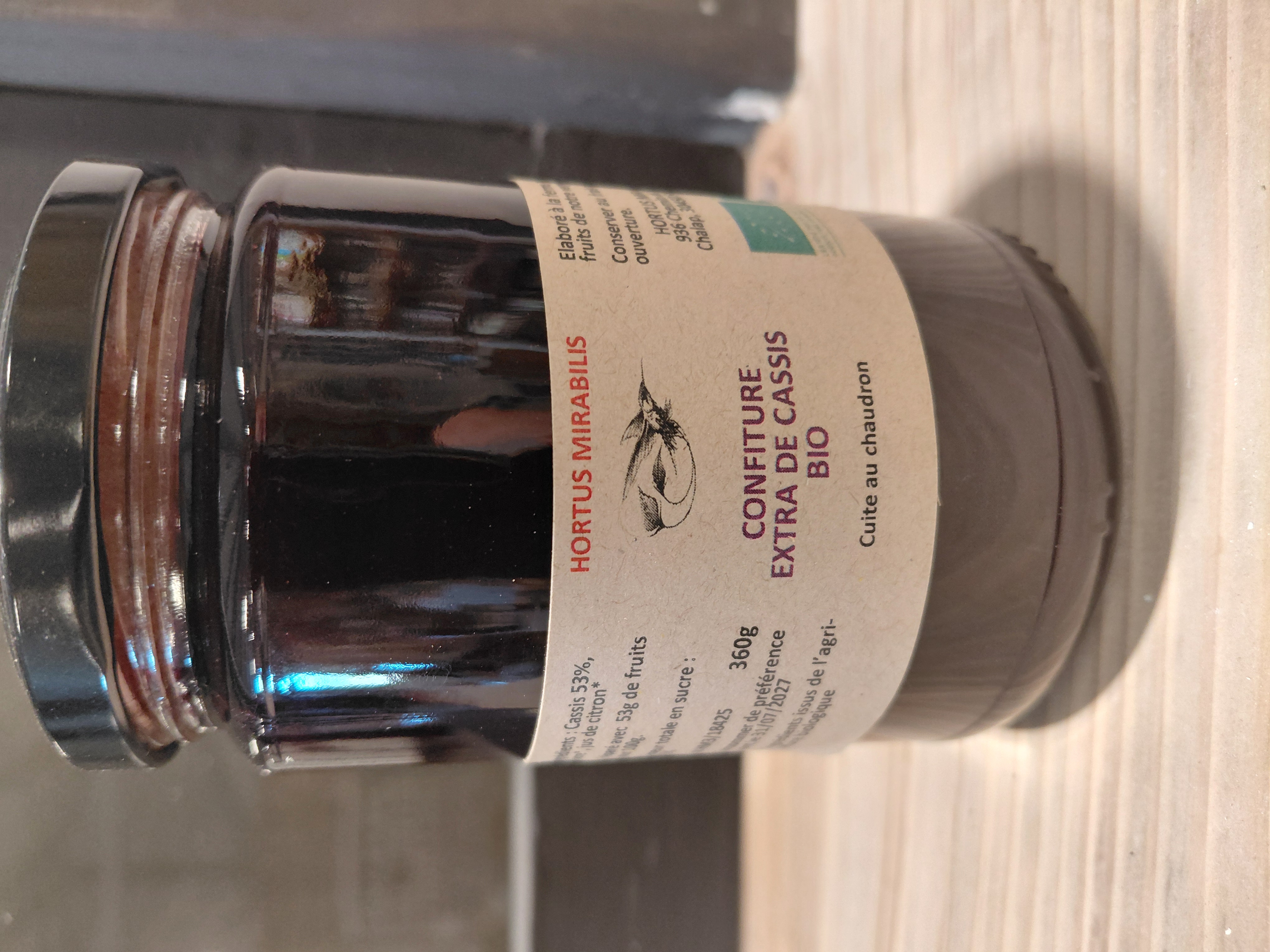 Confiture cassis bio