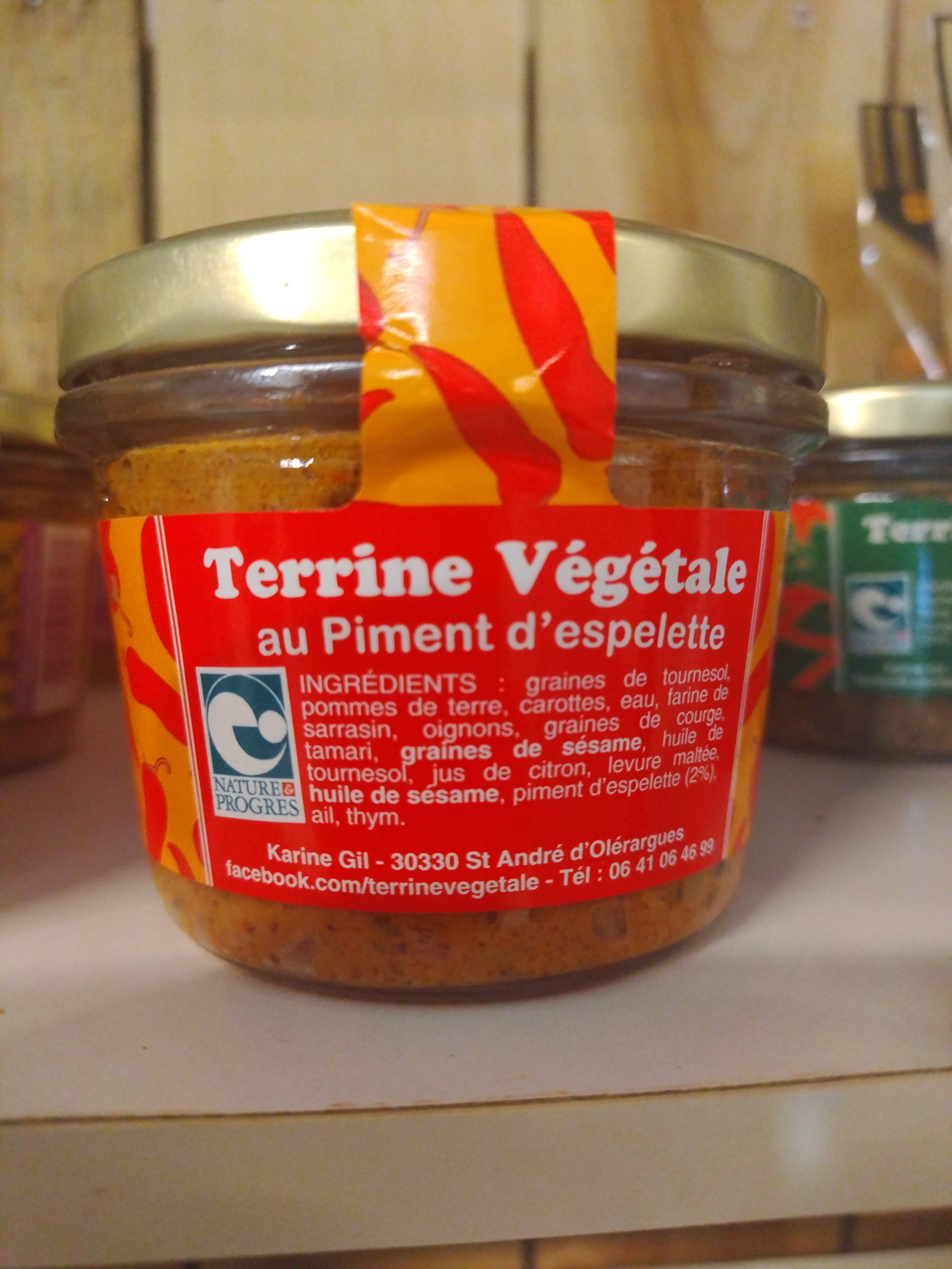 Terrine végétale au piment d'Espelette 180g