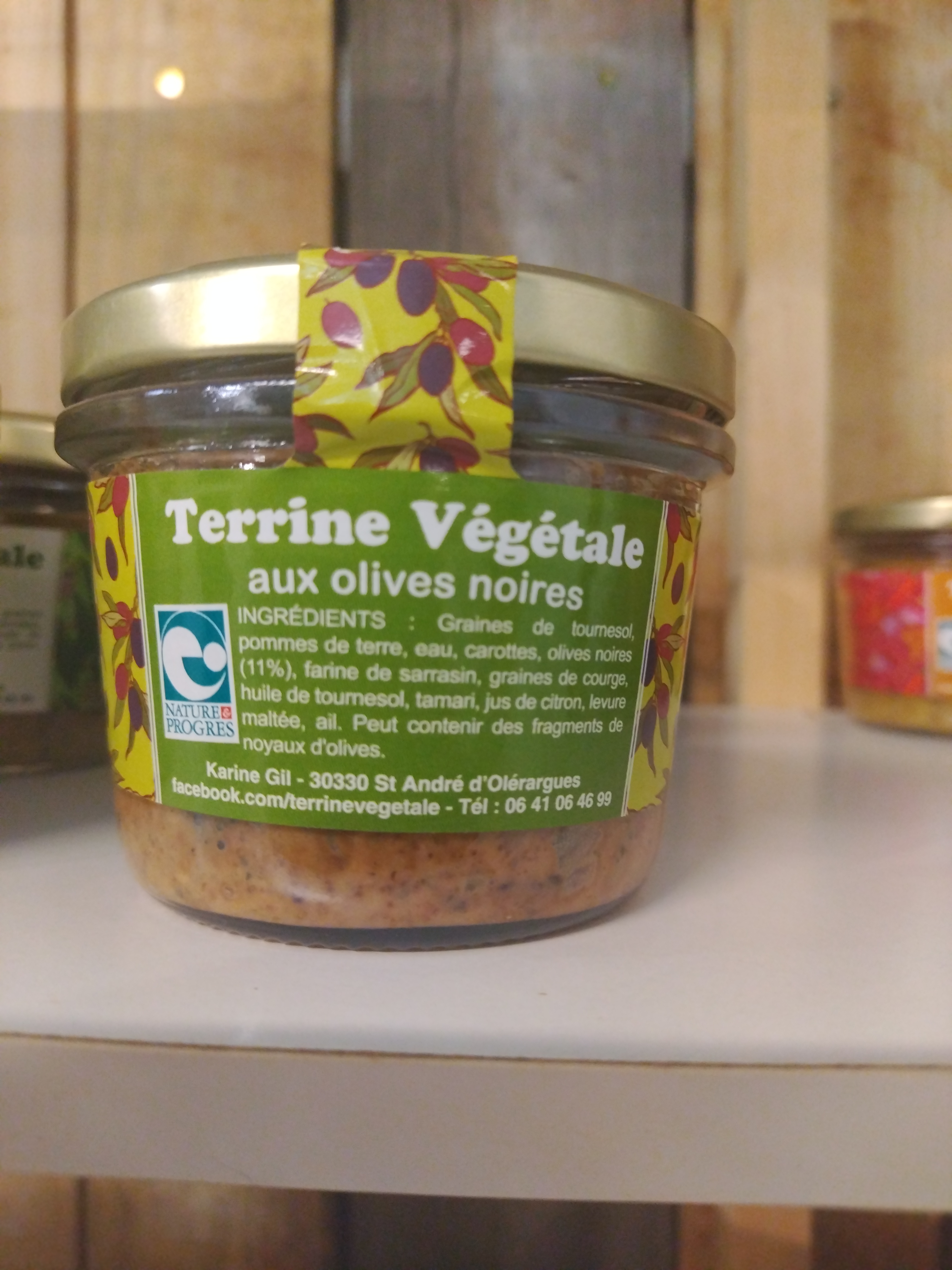 Terrine végétale aux olives noires 180g