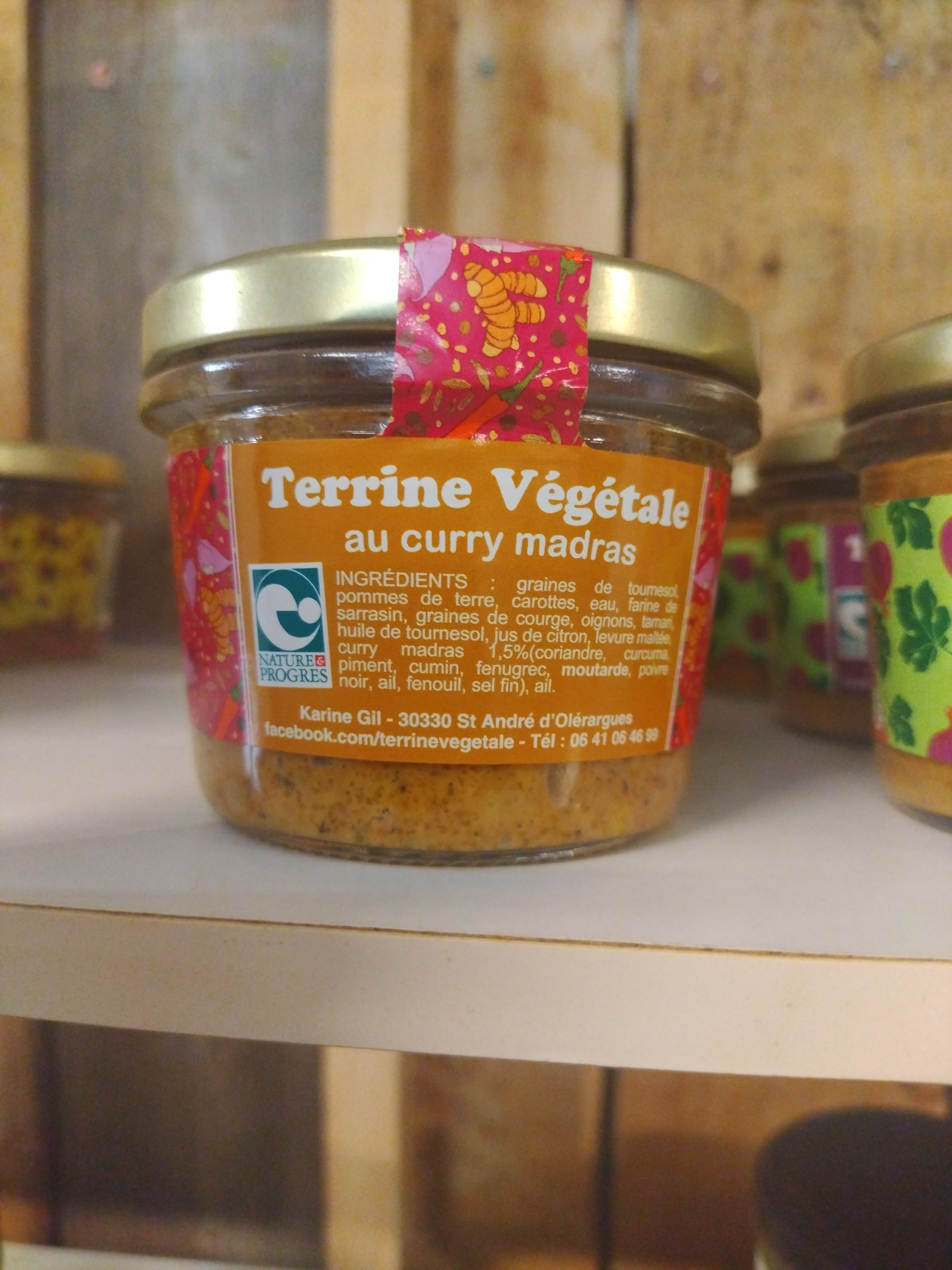 Terrine végétale aux curry madras 180g