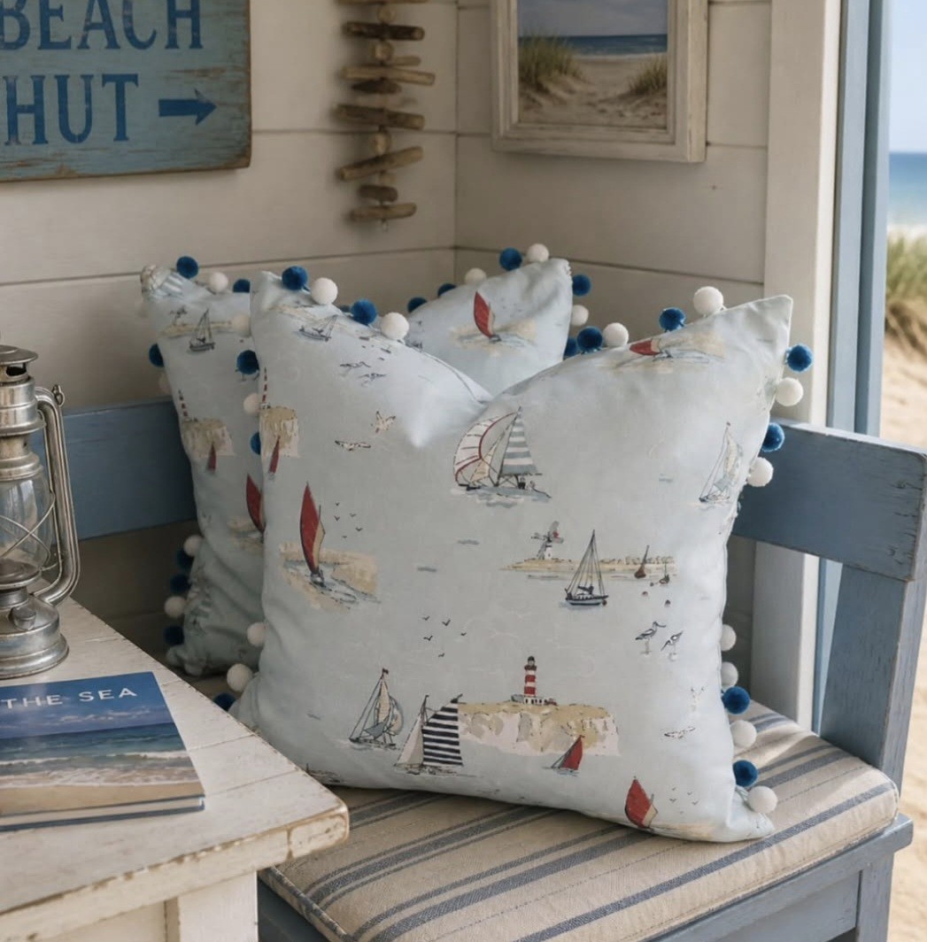 Sophie Allport Seaside Boats Cushion Cover 