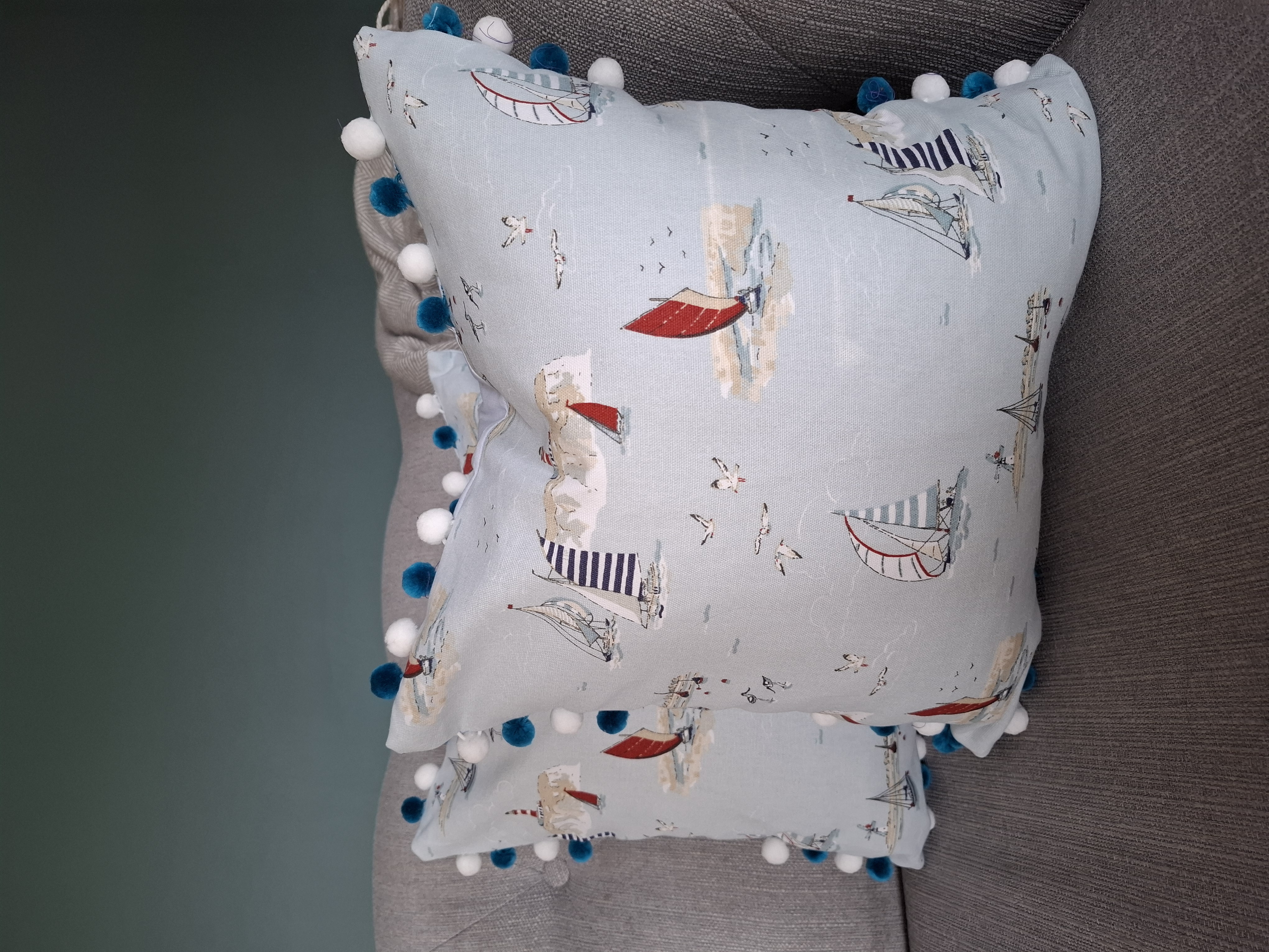 Sophie Allport Seaside Boats Cushion Cover 
