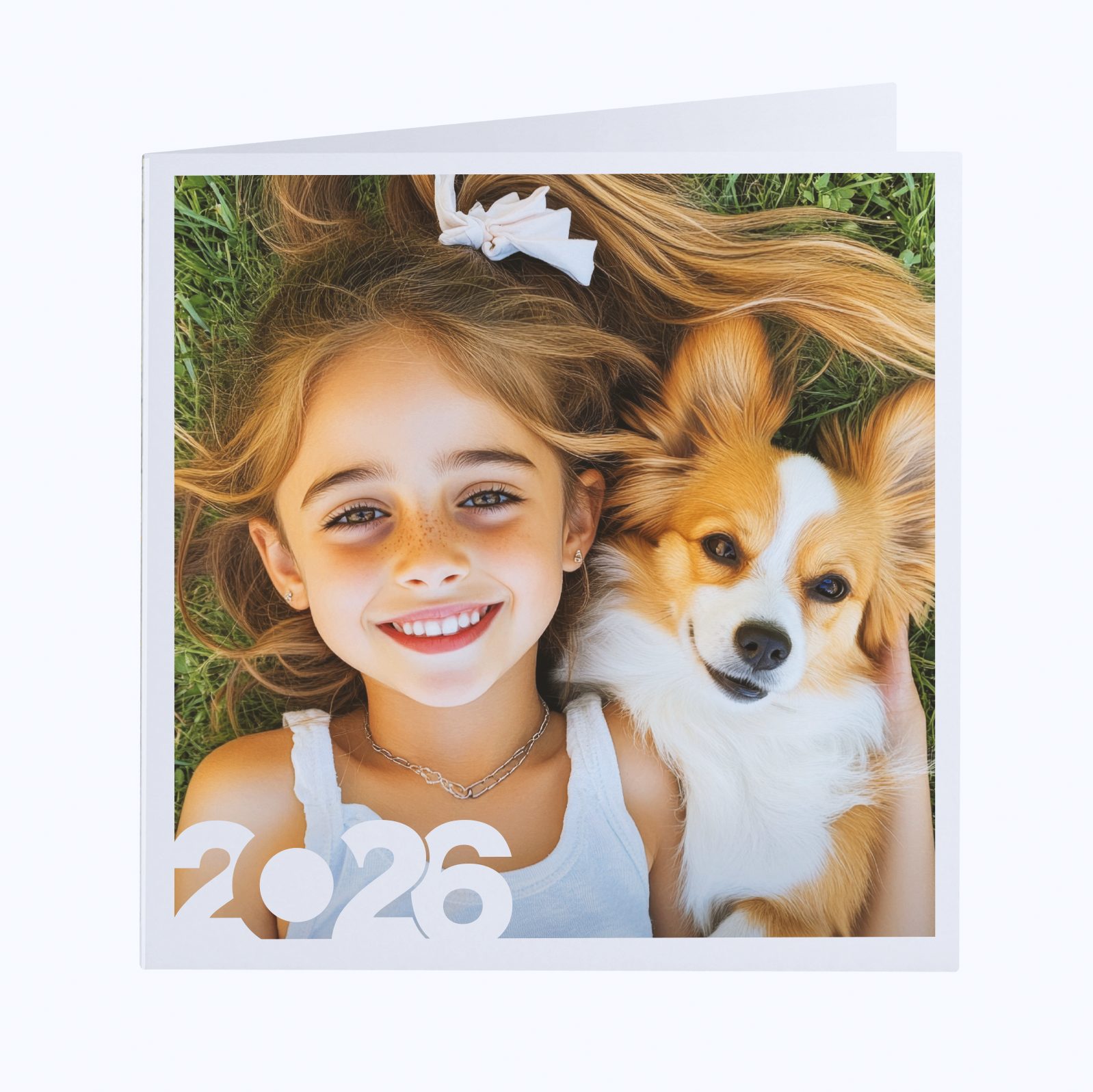 Carte de vœux double personnalisée