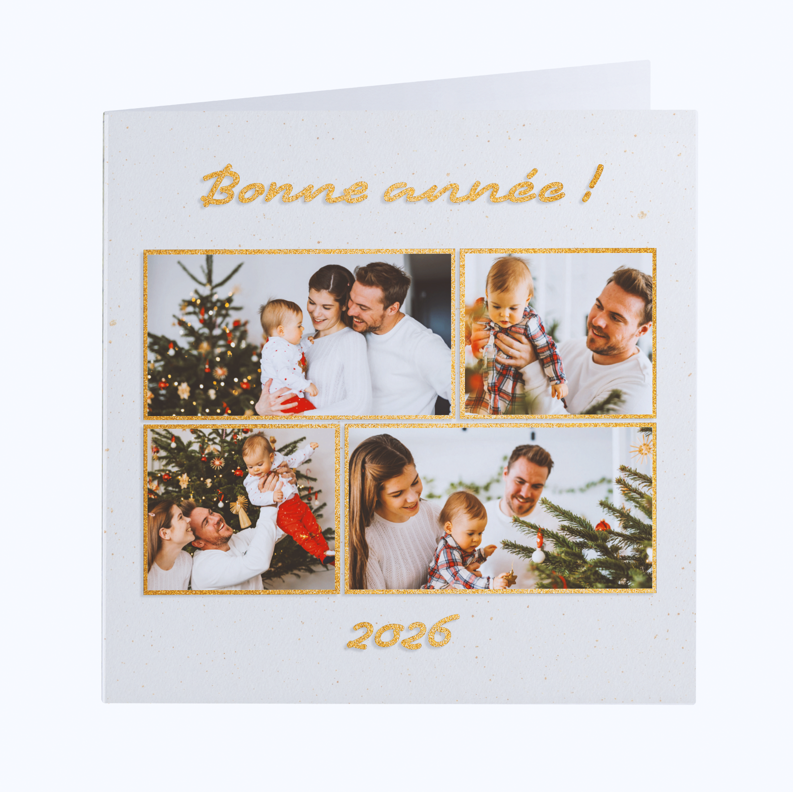 Carte de vœux double personnalisée