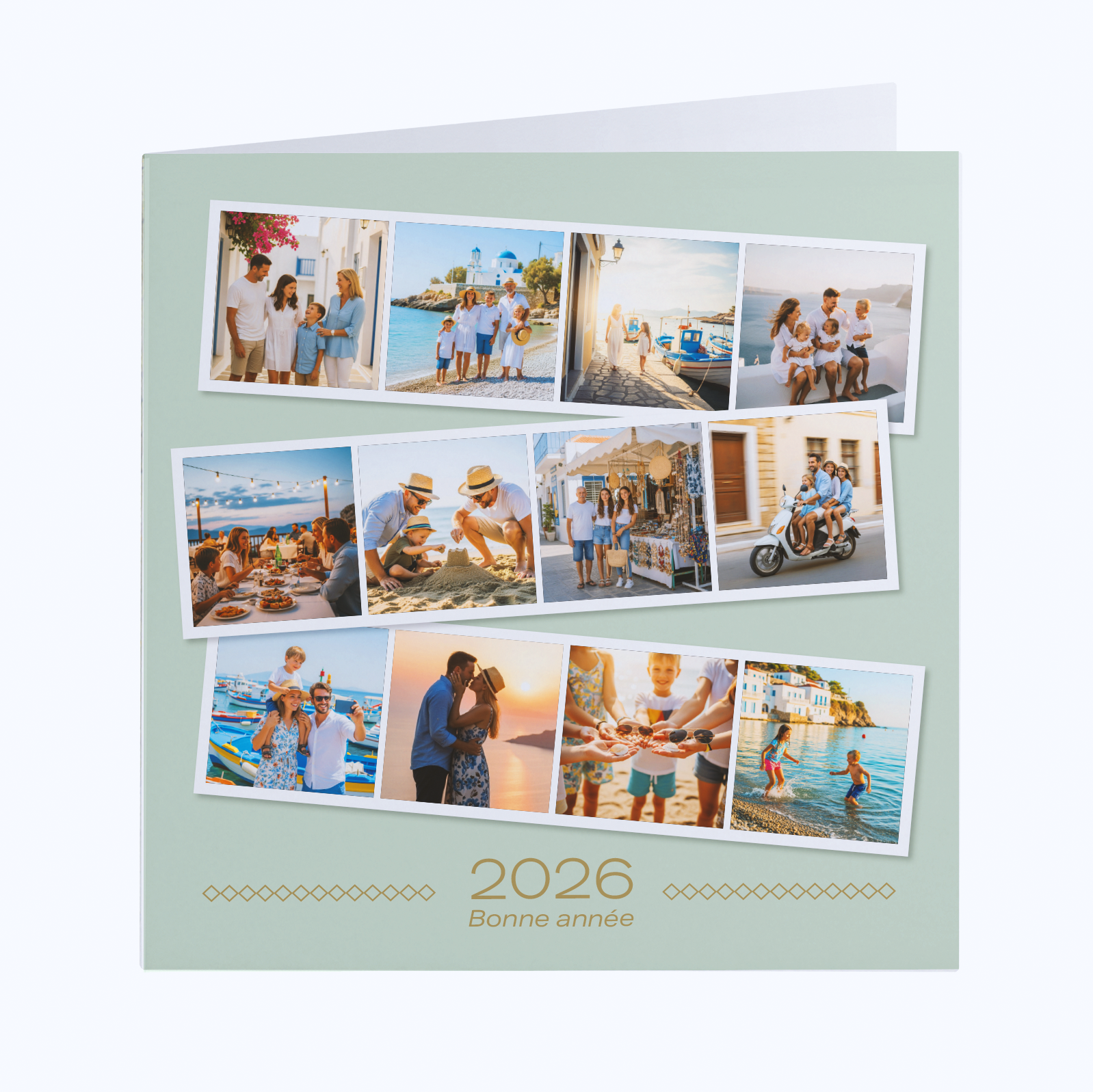 Carte de vœux double personnalisée