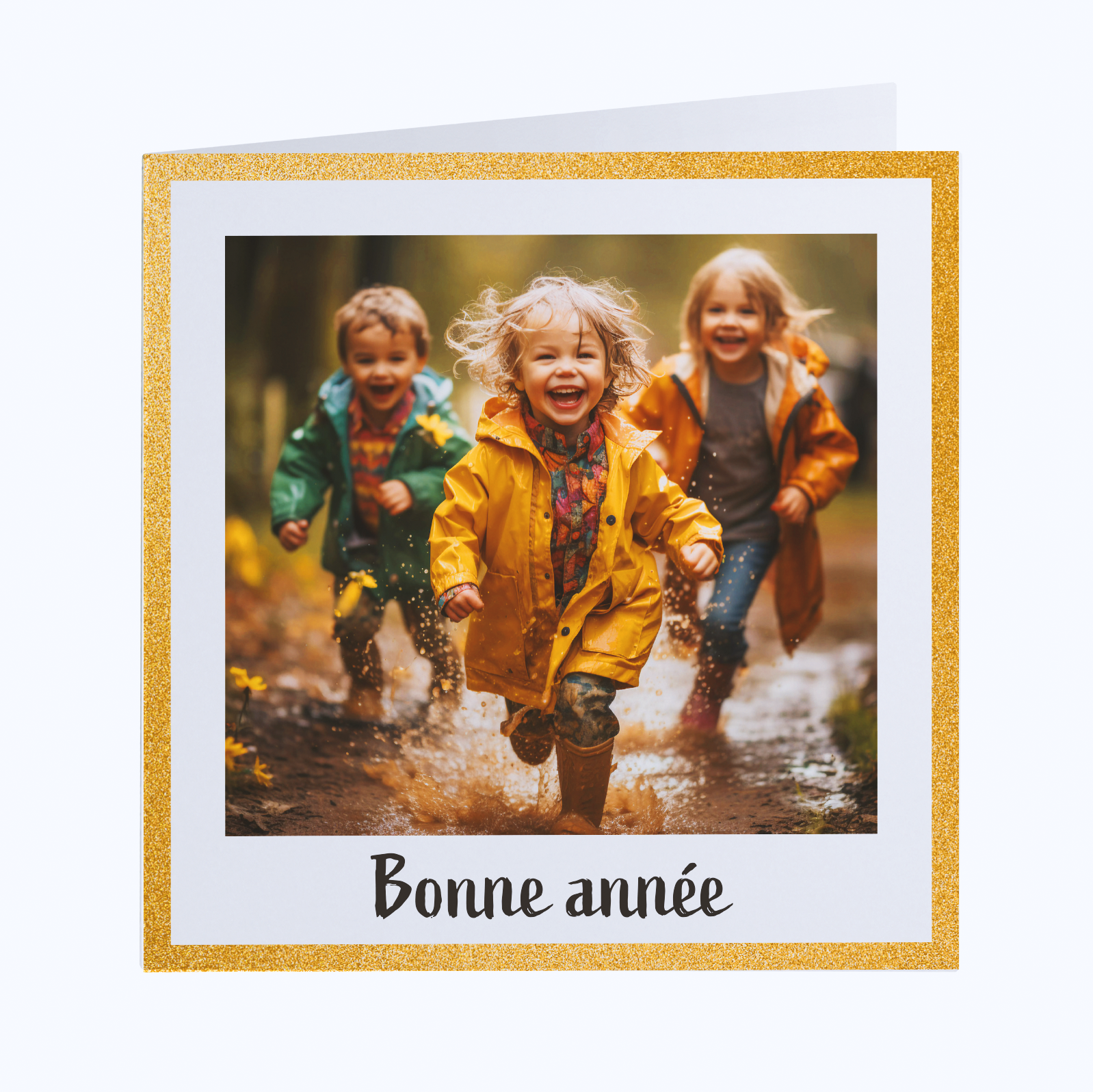 Carte de vœux double personnalisée