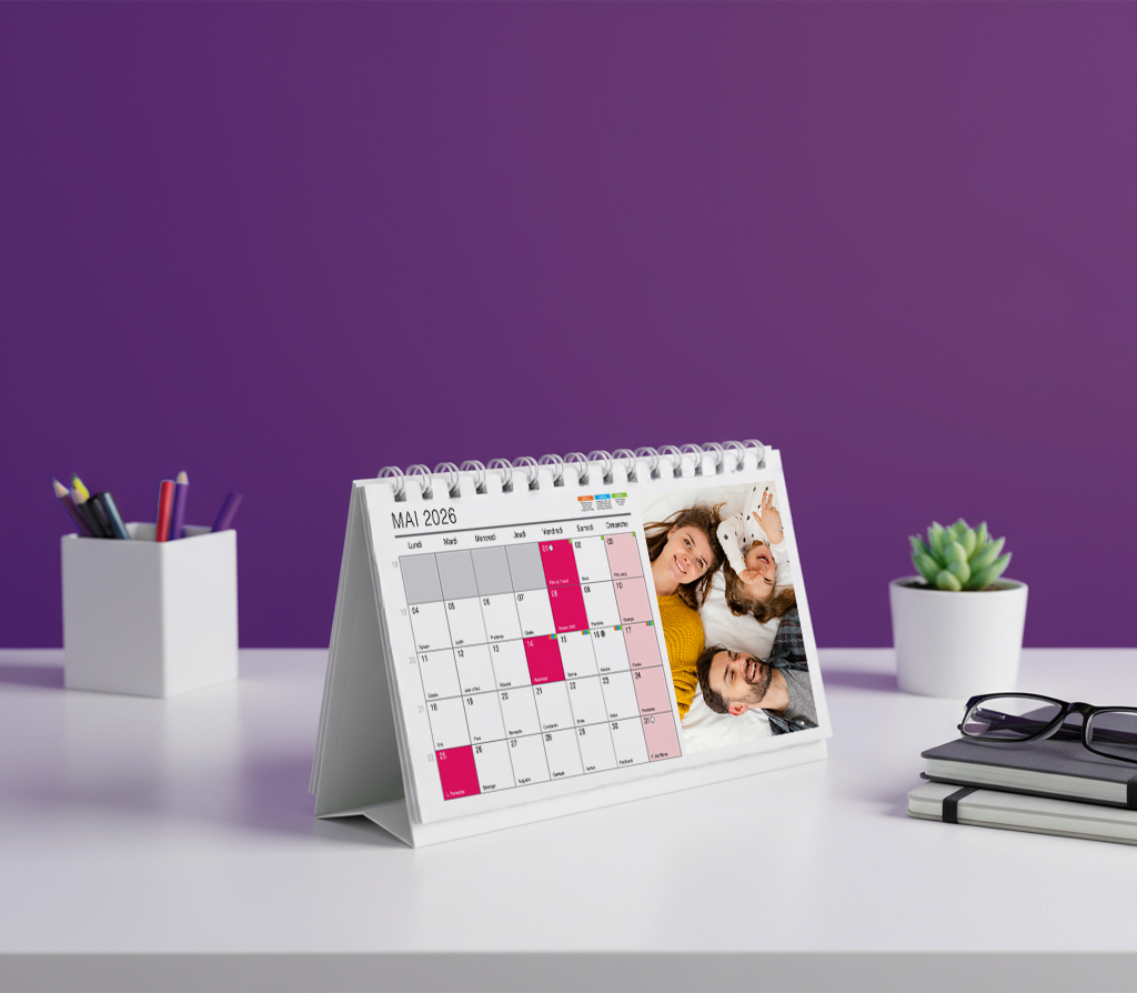 Calendrier de bureau 21x10 cm 