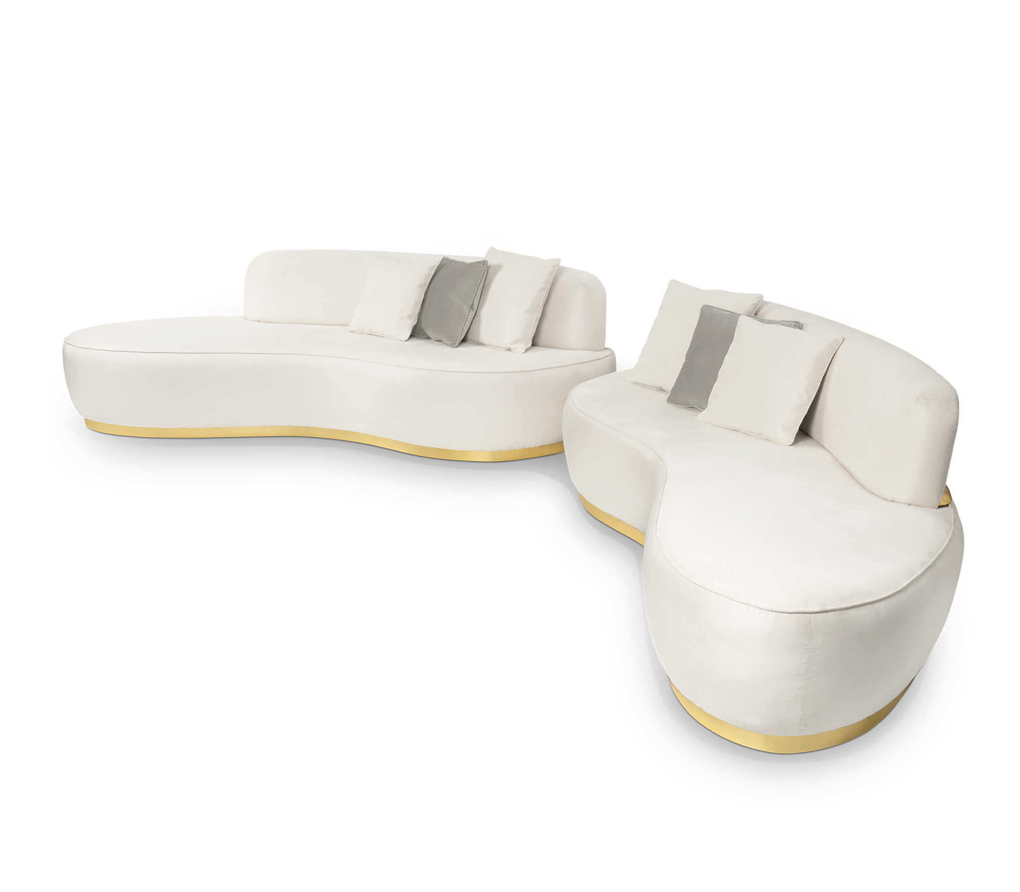 Modern White Chaise Sofa