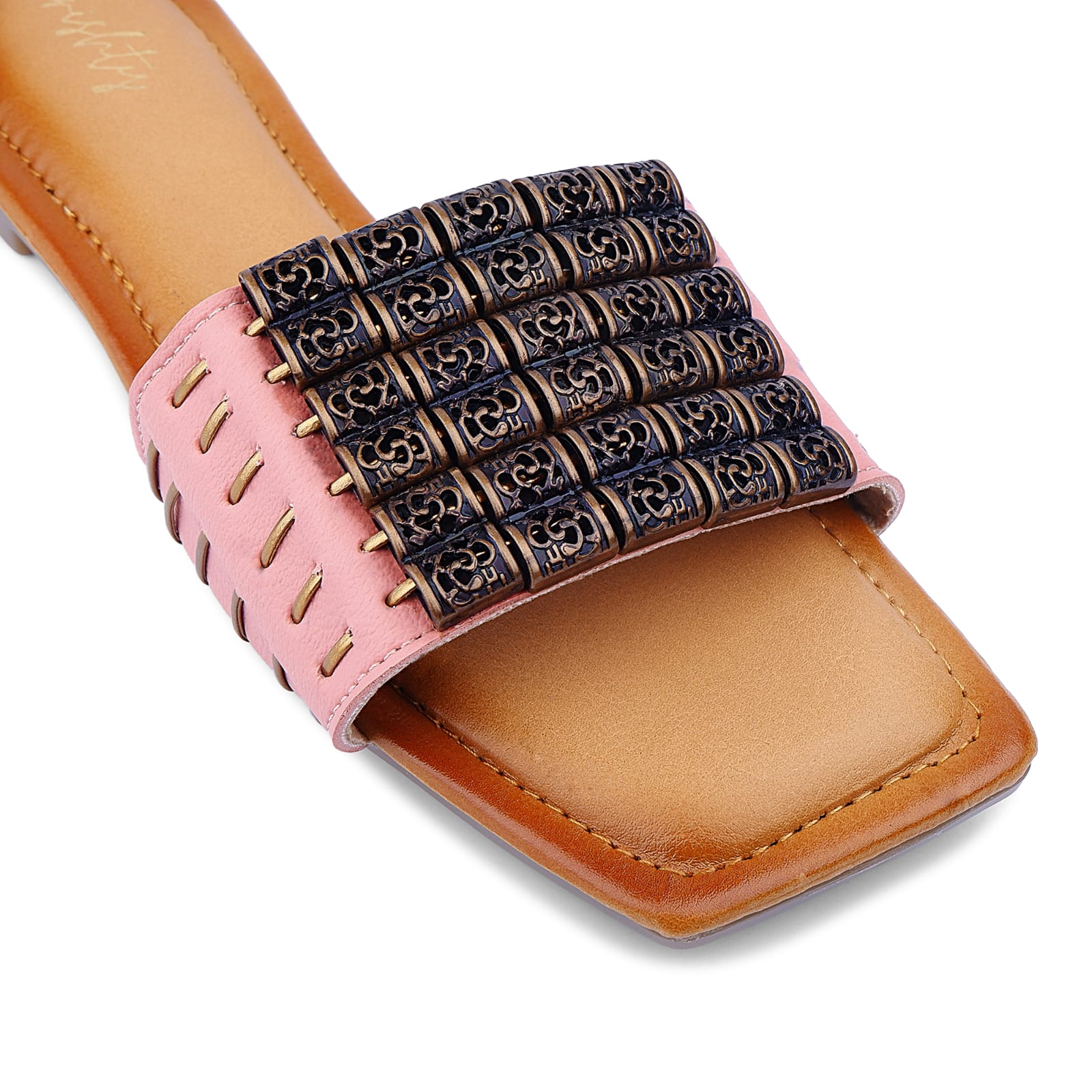 Women's Pink Open-Toe Sandals