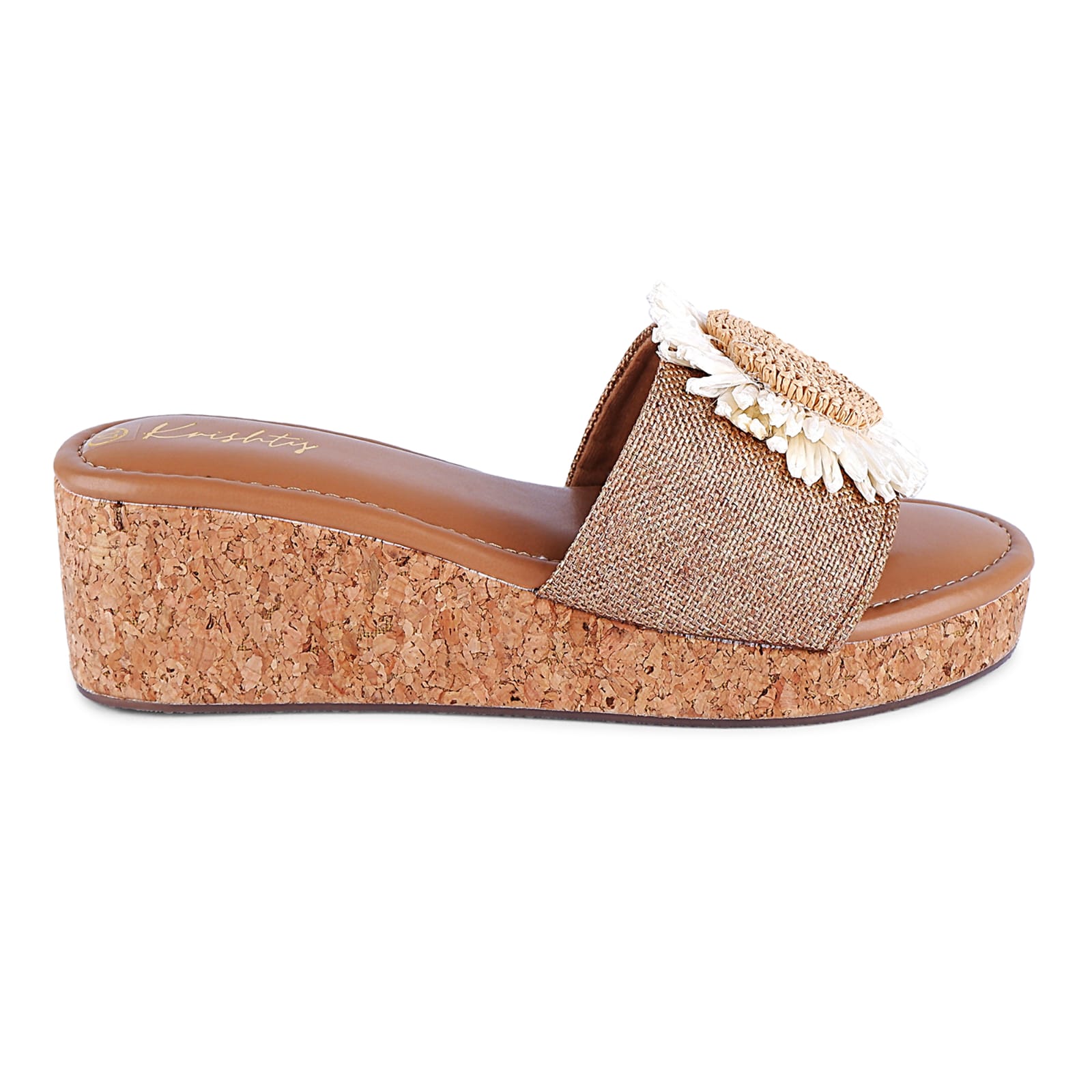 Handcrafted Floral Wedge Sandals