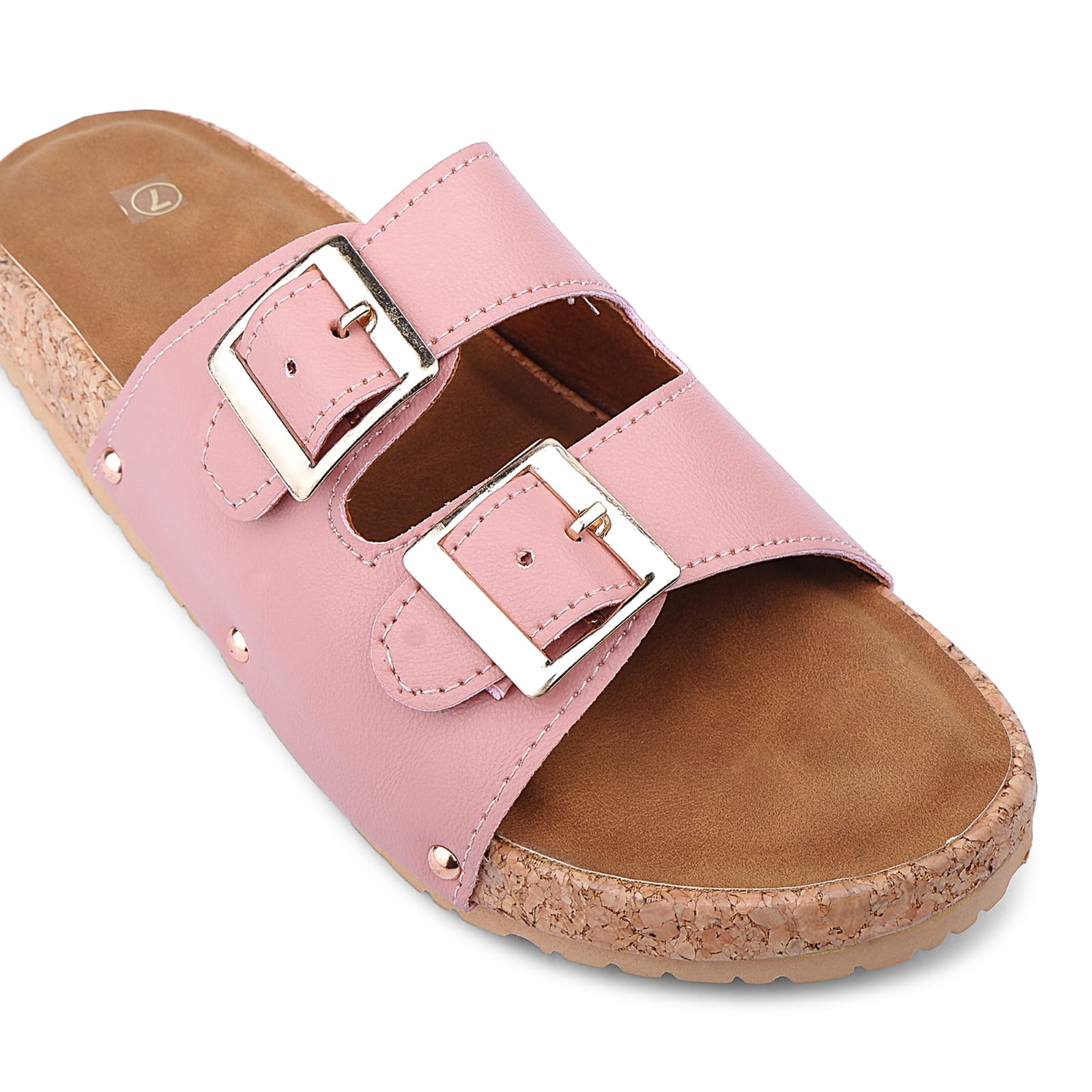 Pink Double Buckle Sandals