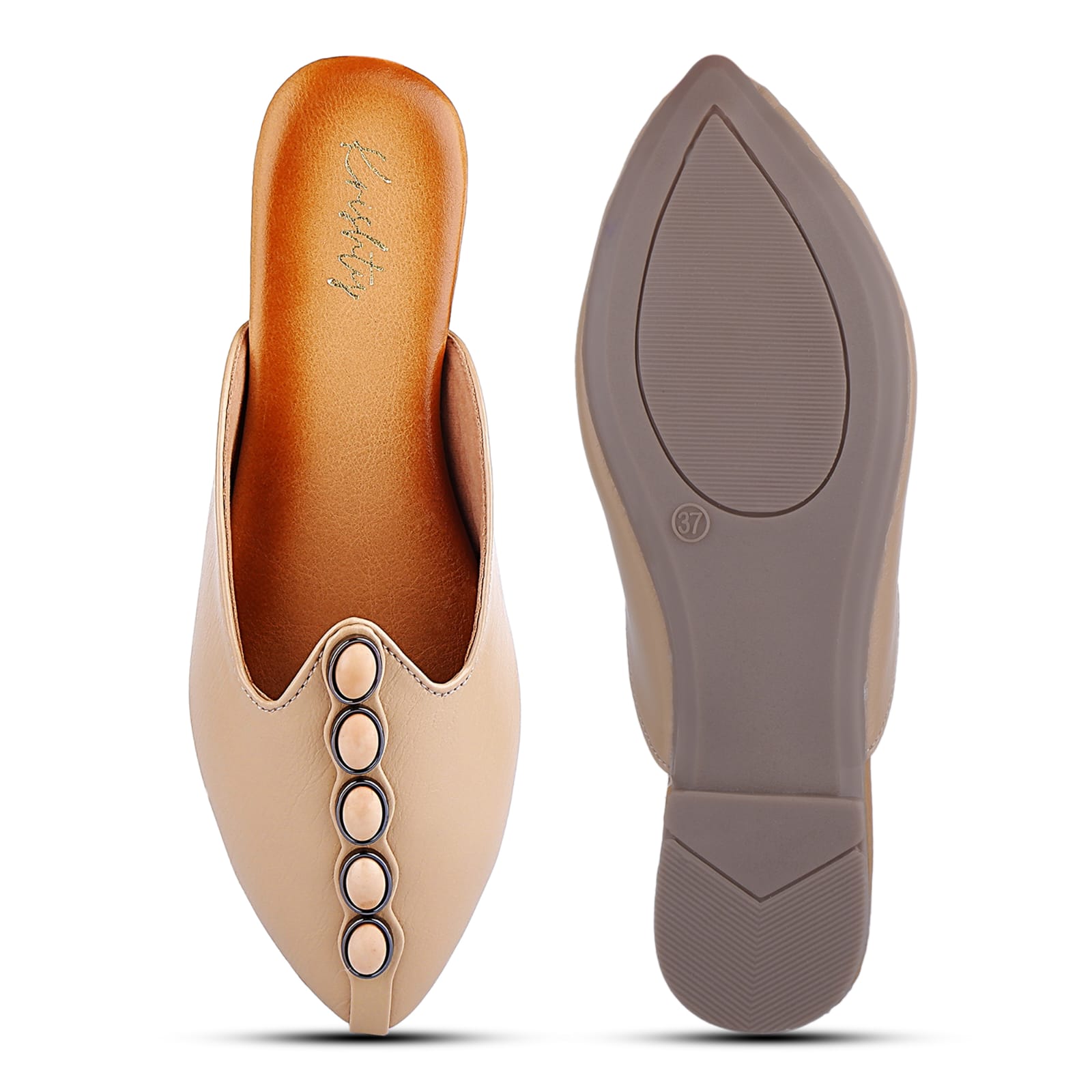 Beige Slip-On Mule