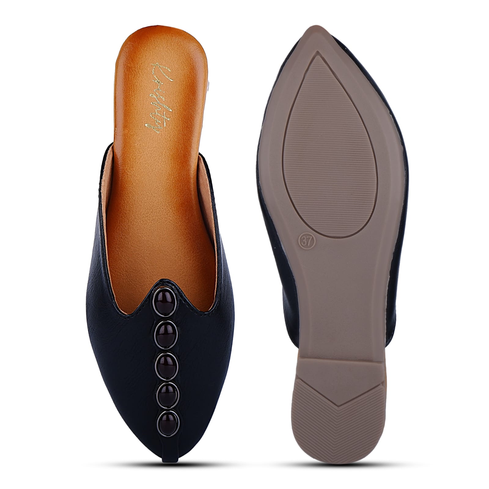 Women's Black Slip-On Mule