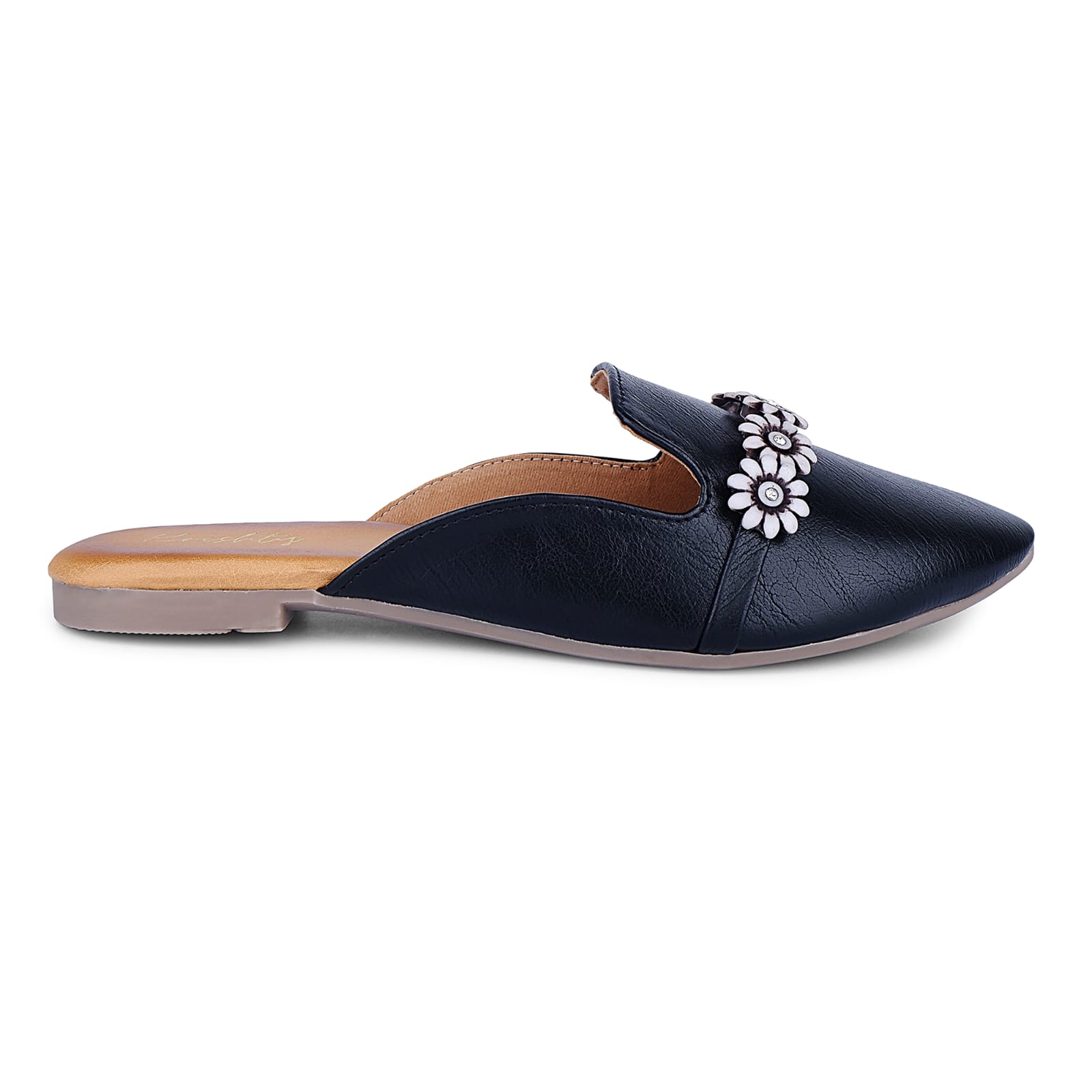 Women's Floral Embellished Slip-On Mule
