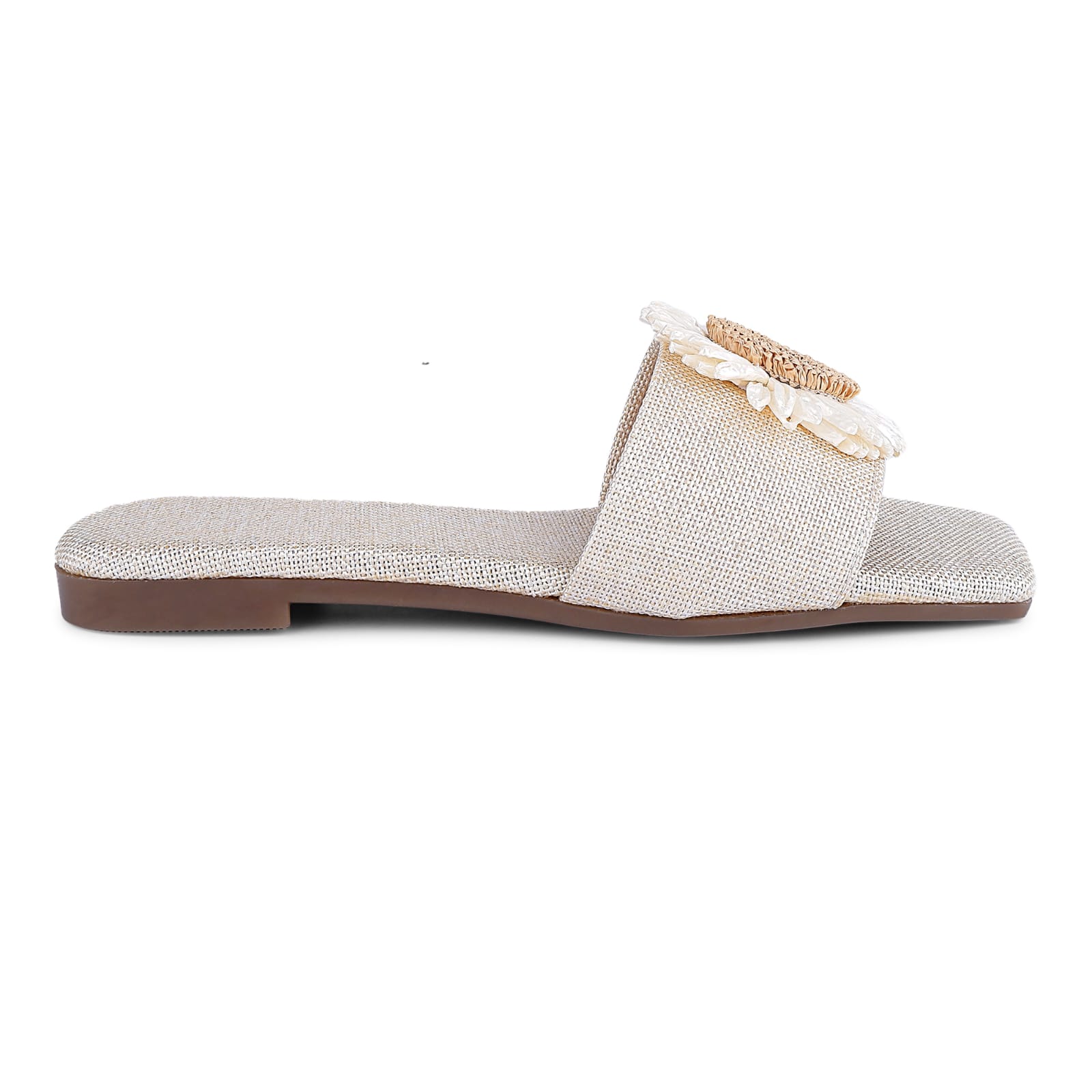 Embroidered Women's Flat Mules