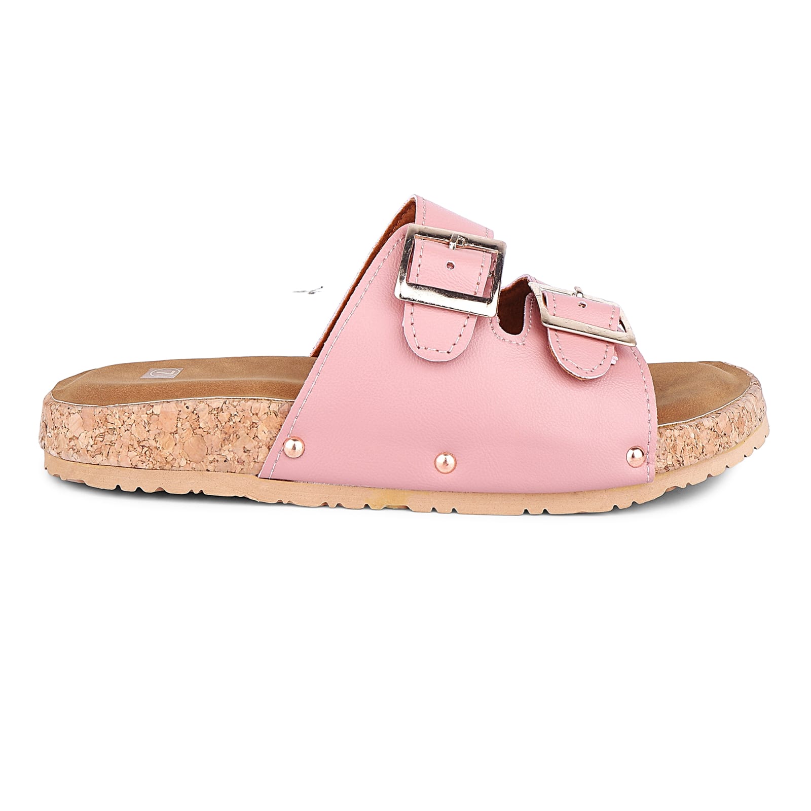 Pink Double Buckle Sandals