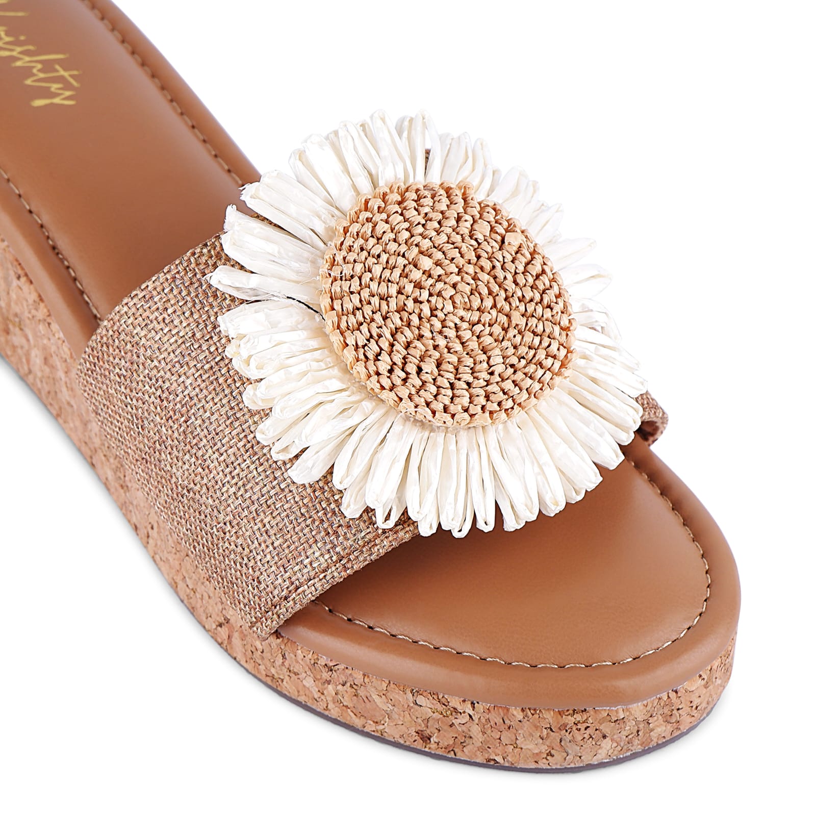 Handcrafted Floral Wedge Sandals