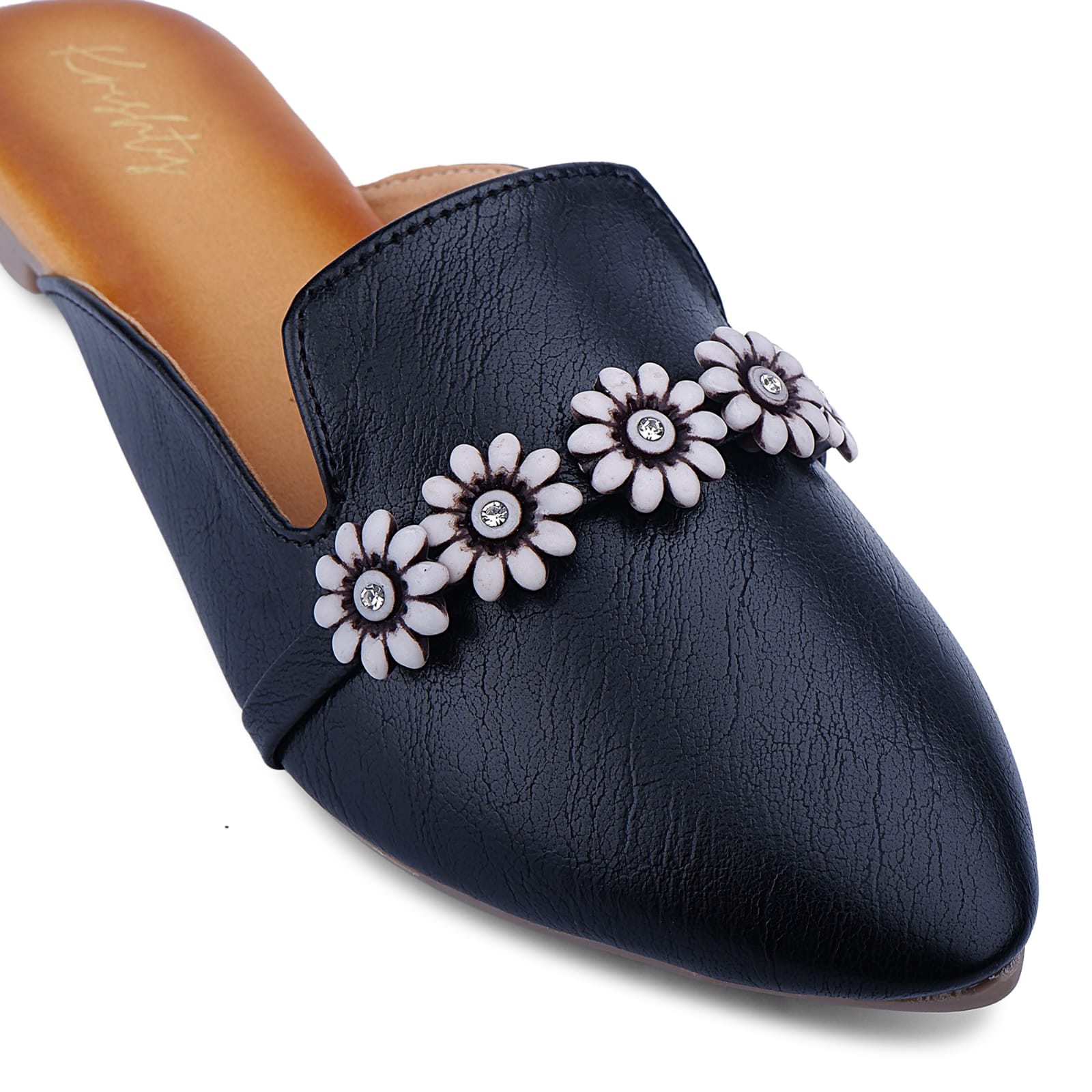 Women's Floral Embellished Slip-On Mule