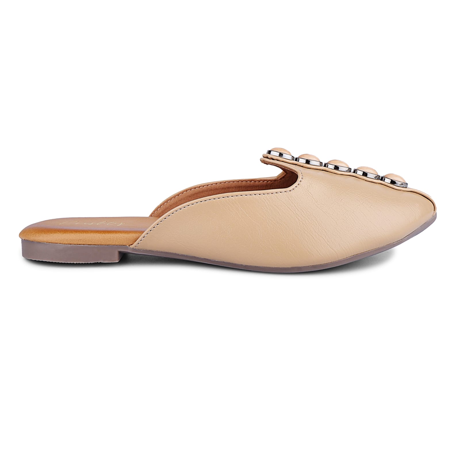 Beige Slip-On Mule