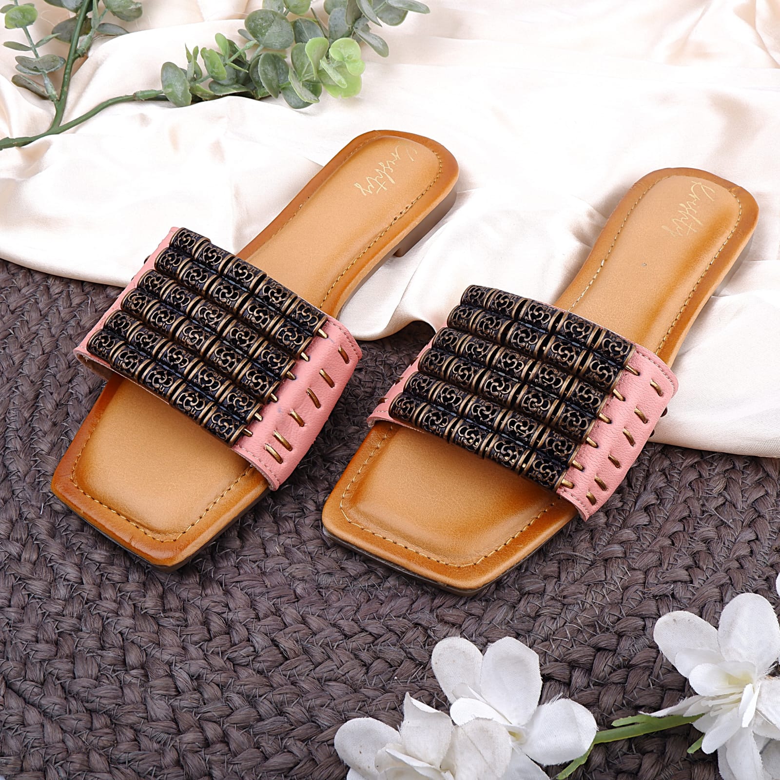 Women's Pink Open-Toe Sandals