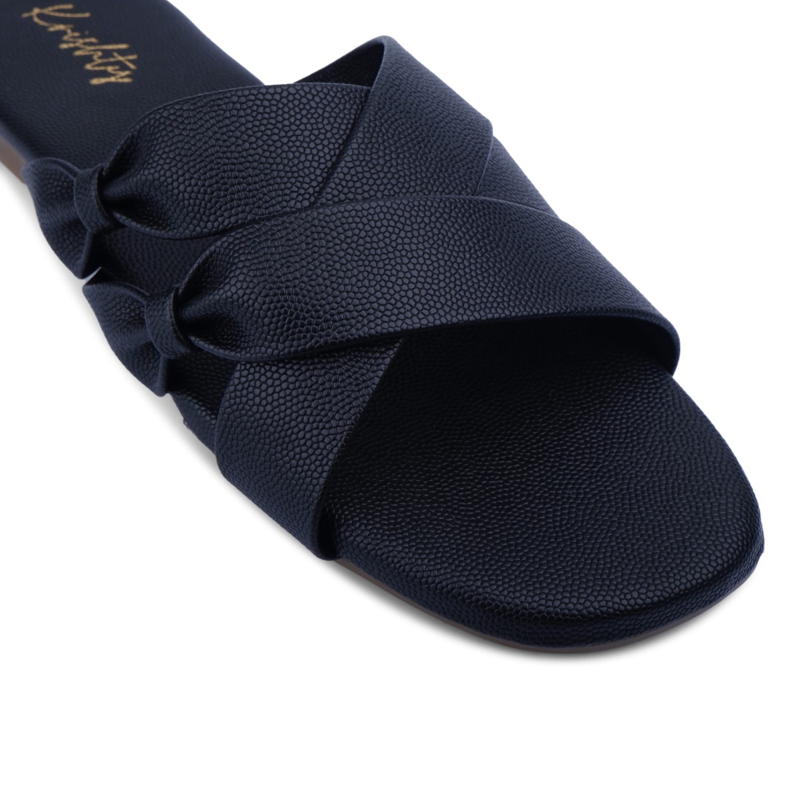 Black Cross-Strap Sandals