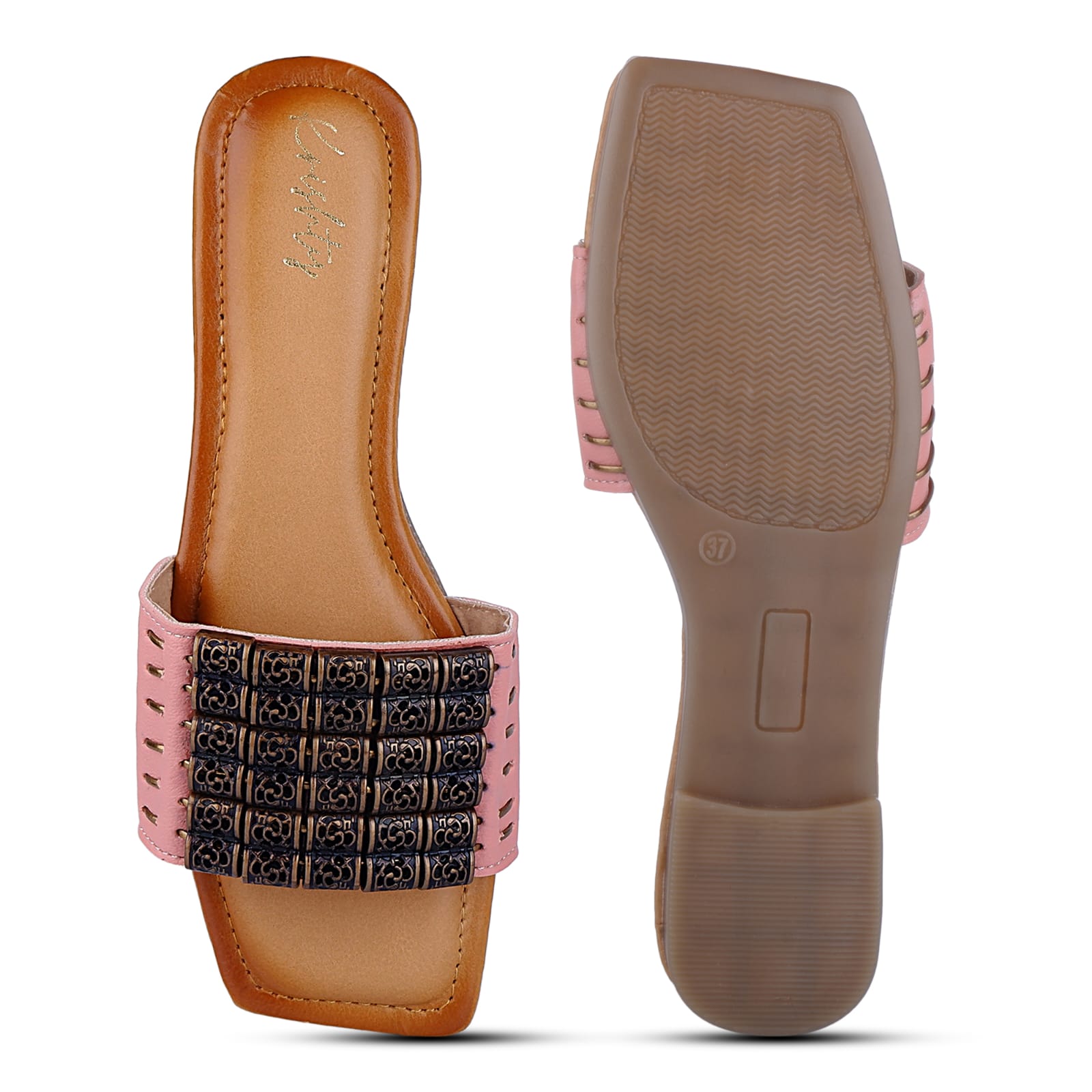Women's Pink Open-Toe Sandals