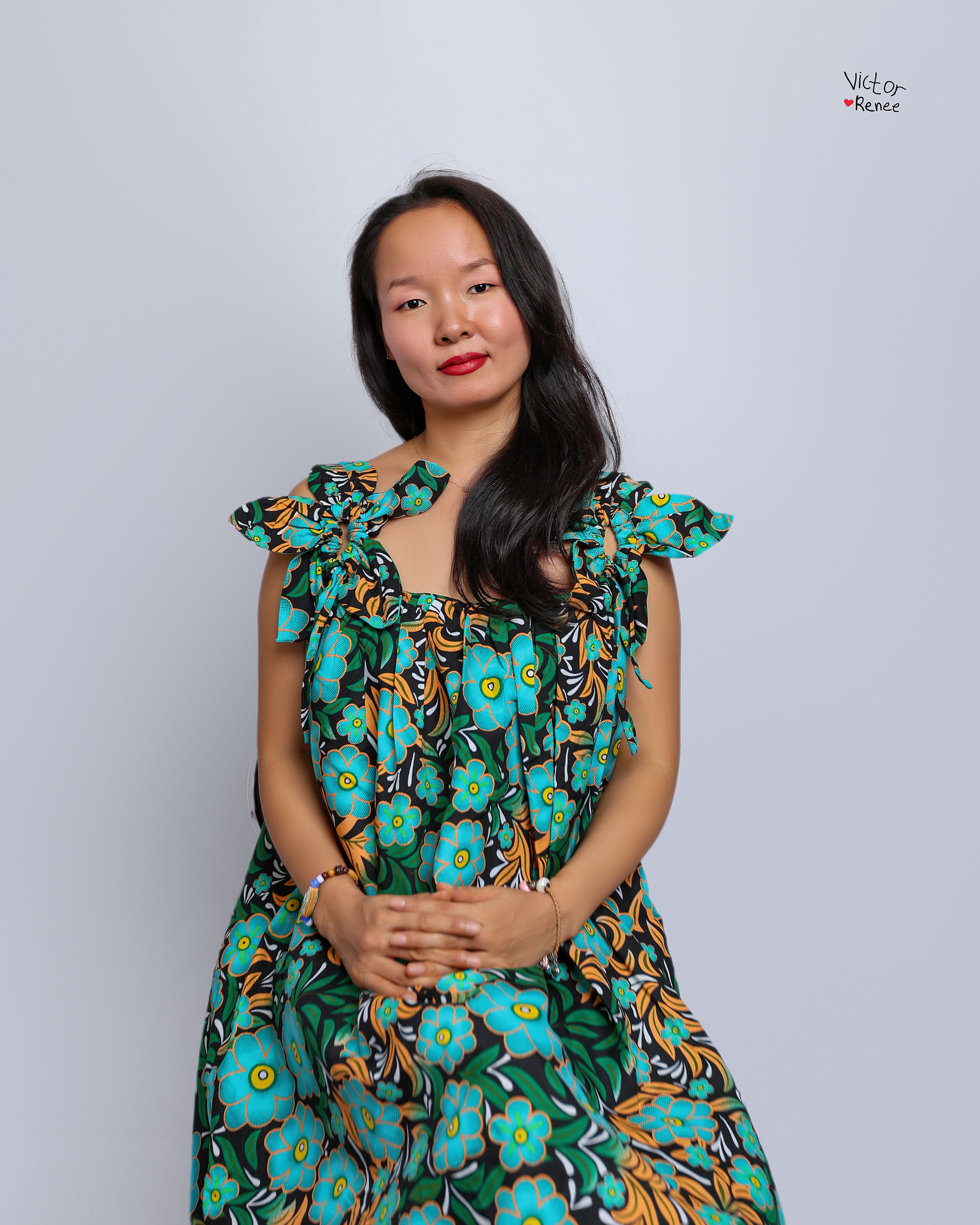 Ankara Blossom Maxi Dress