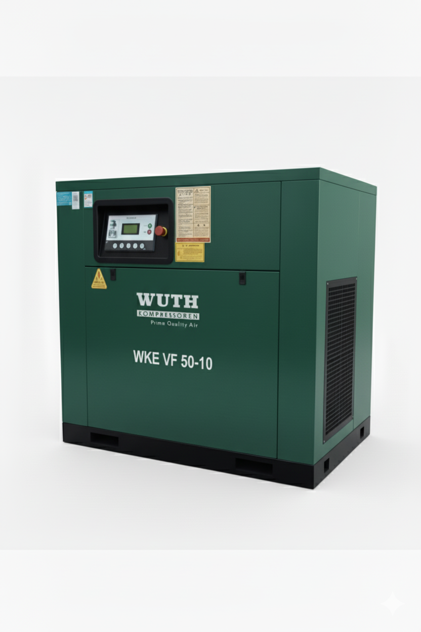 Compresor Tornillo WKE50-10VF | Con Variador de Frecuencia (VFD) 50HP Acoplamiento directo