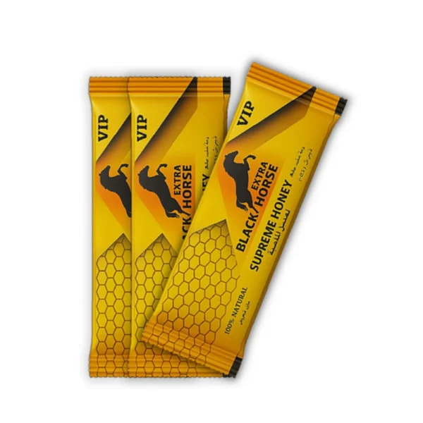 Black Honey VIP EXTRA – Miel Sexuel Ultra Puissant pour Érection, Endurance & Libido (48 Pièces)