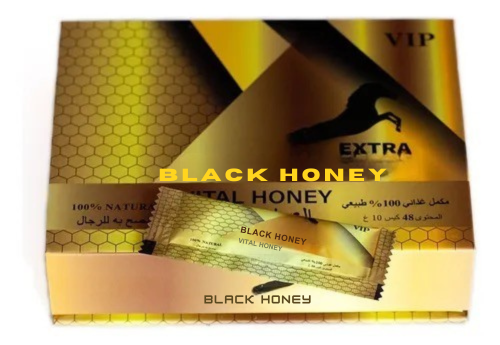 Black Honey VIP EXTRA – Miel Sexuel Ultra Puissant pour Érection, Endurance & Libido (48 Pièces)