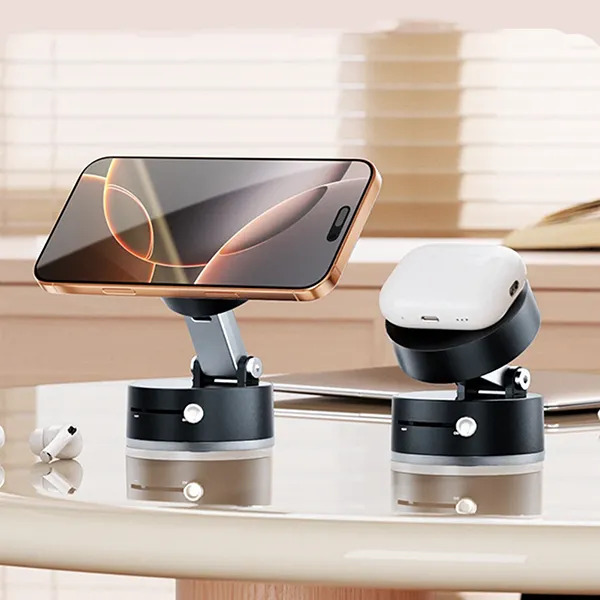 360° Magnetic Phone Holder – Strong Magnetic Suction Mount for Car, Desk & Tabletop Use