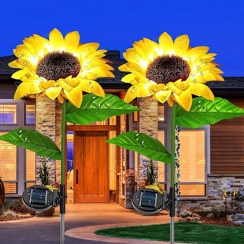 Solar Sunflower Garden Lights