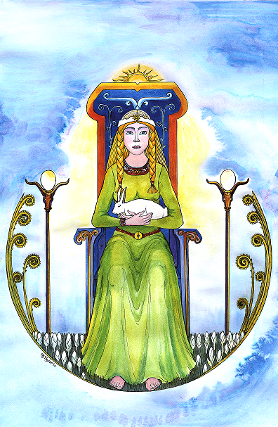 Eostre Goddess of Spring. Art Print