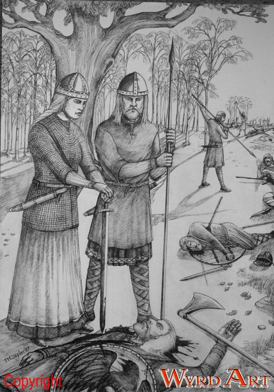 Aetheflaed -Warrior princess. Art print