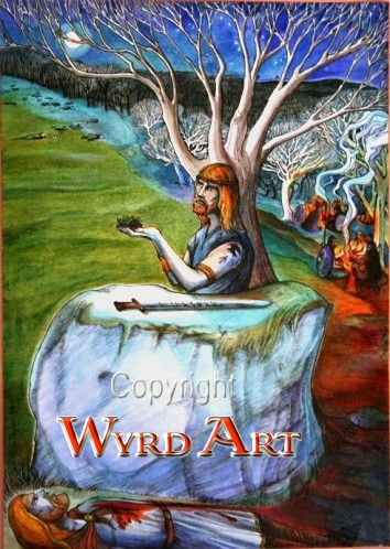 Hengist at The white Horse Stone. Art Print