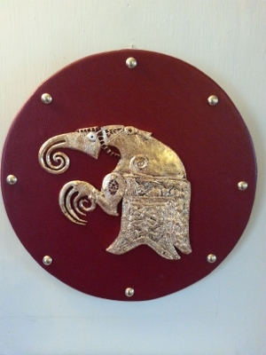 Sutton Hoo Shield Wall Plaque .Gripping Beast